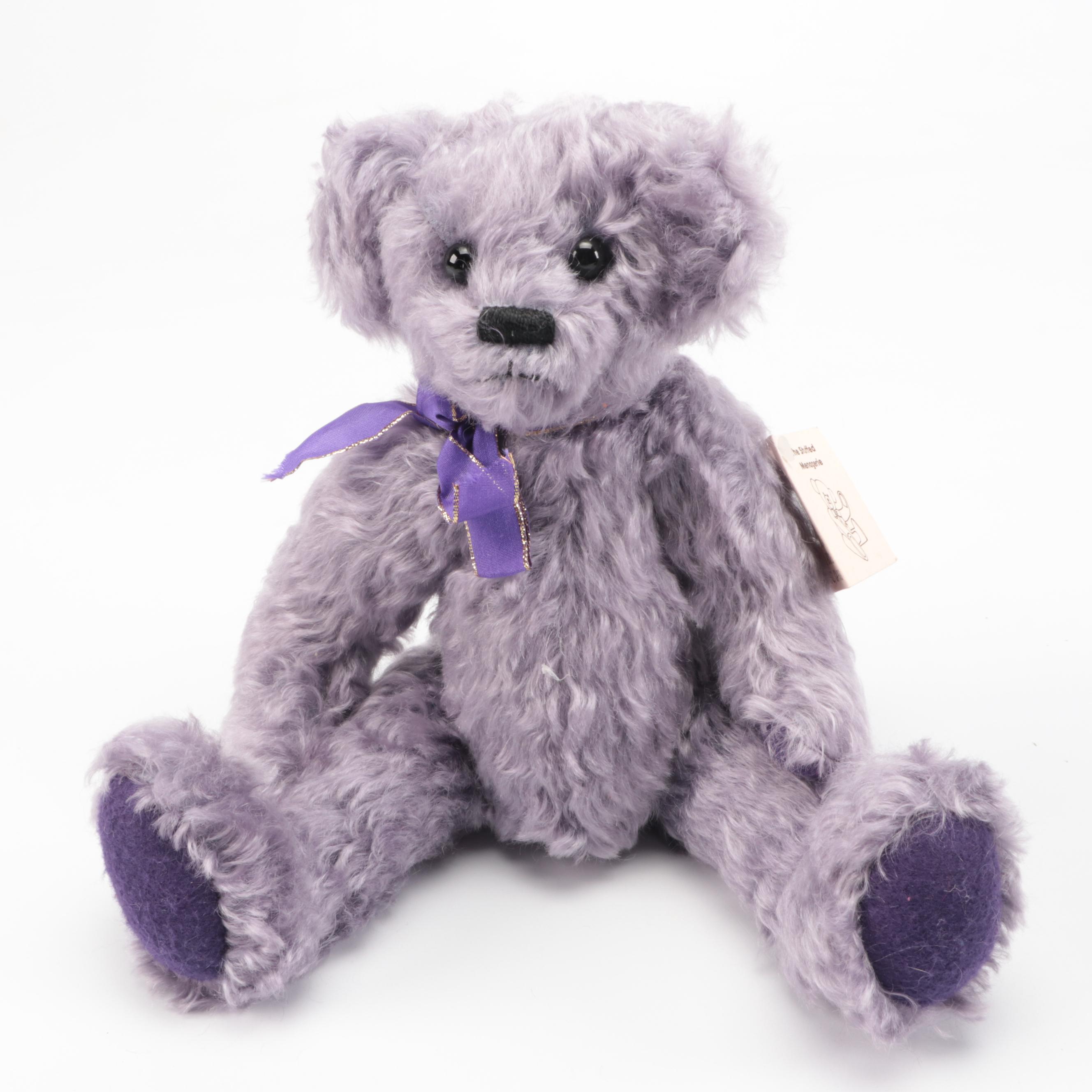 The Stuffed Menagerie "Iris," "Violet," and "Dusty Rose" Mohair Teddy Bears