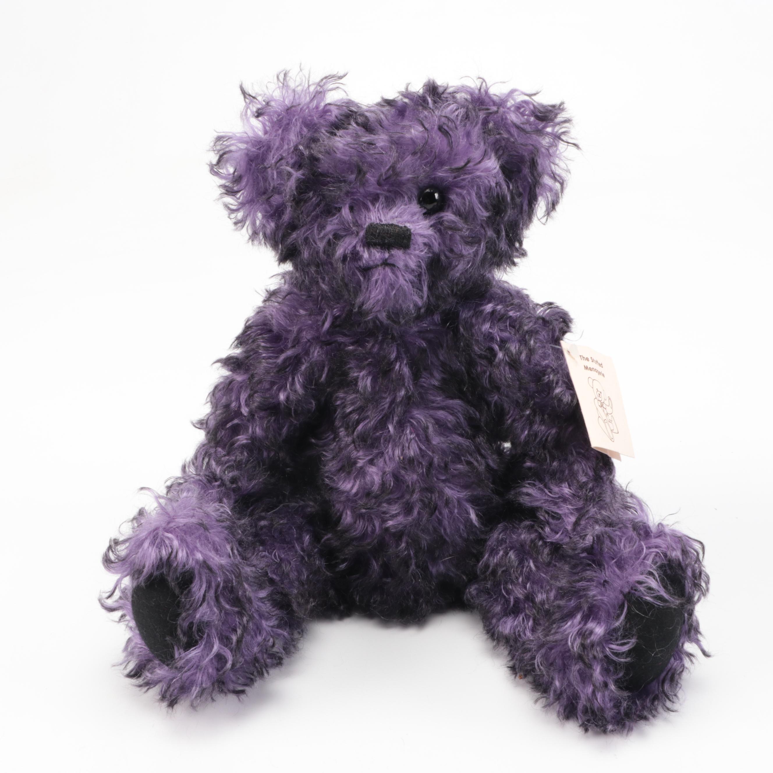 The Stuffed Menagerie "Iris," "Violet," and "Dusty Rose" Mohair Teddy Bears