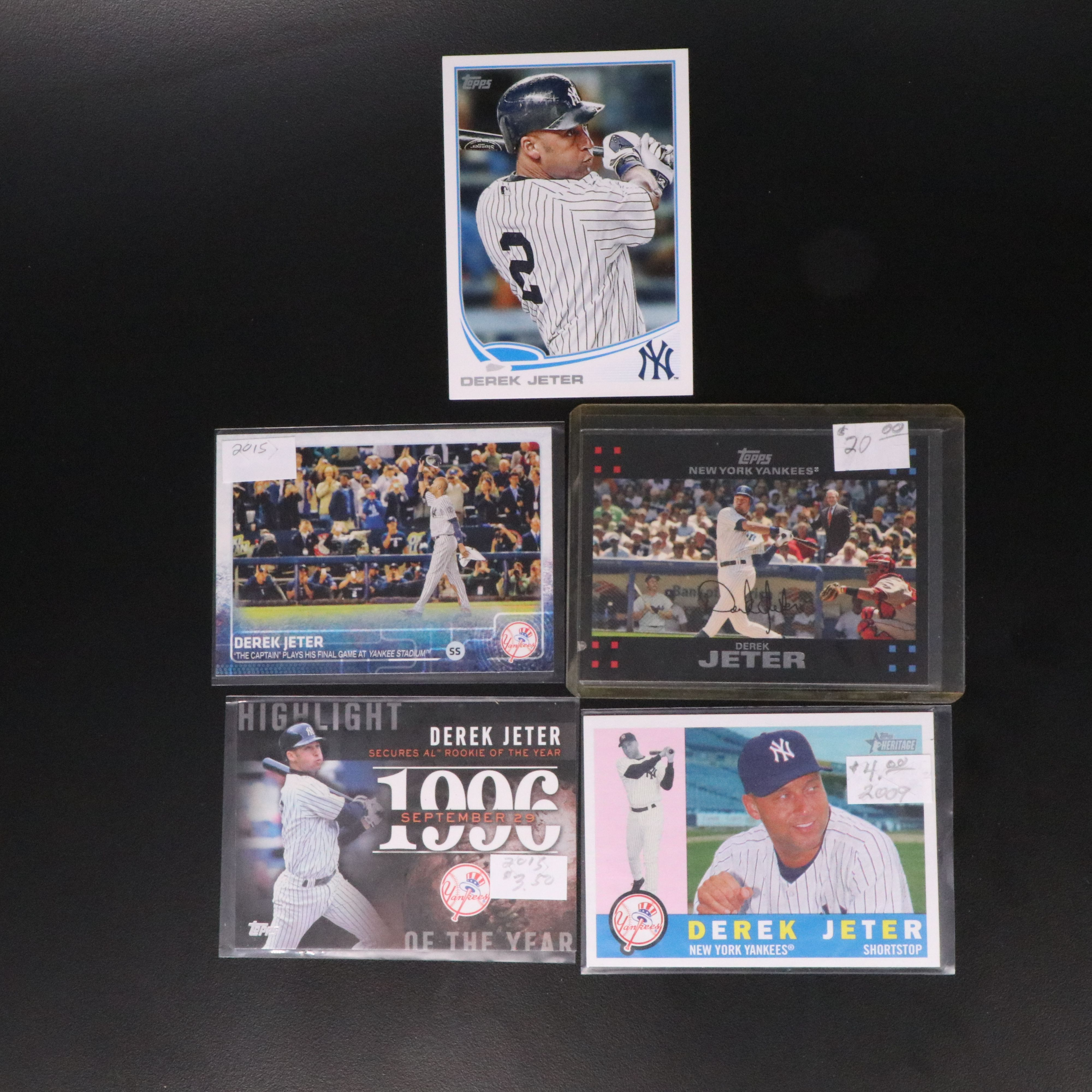 Derek Jeter Baseball Cards Featuring 1993 Topps Gold Rookie and More