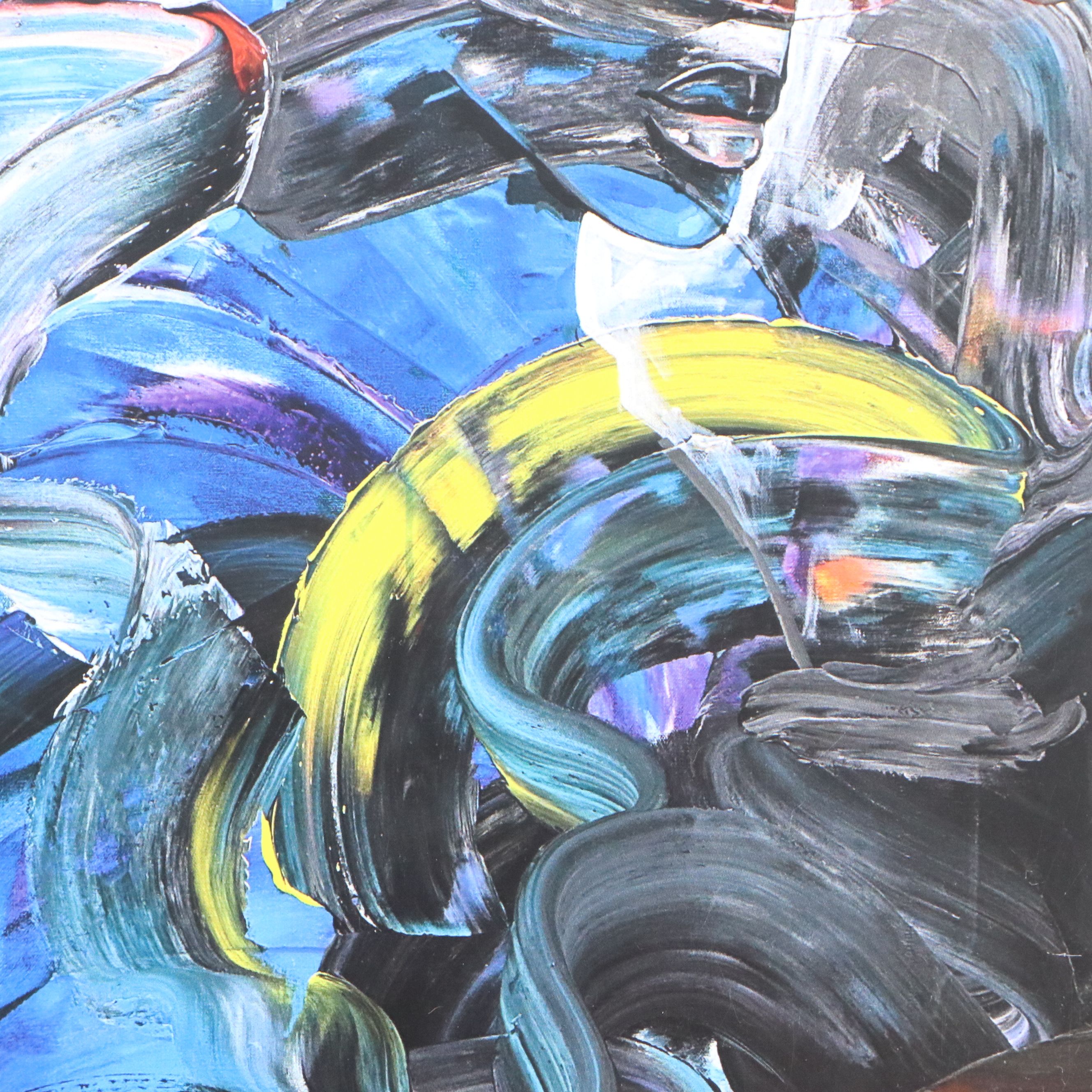 Abiola Idowu Stylized Offset Lithograph Portraits, 21st Century