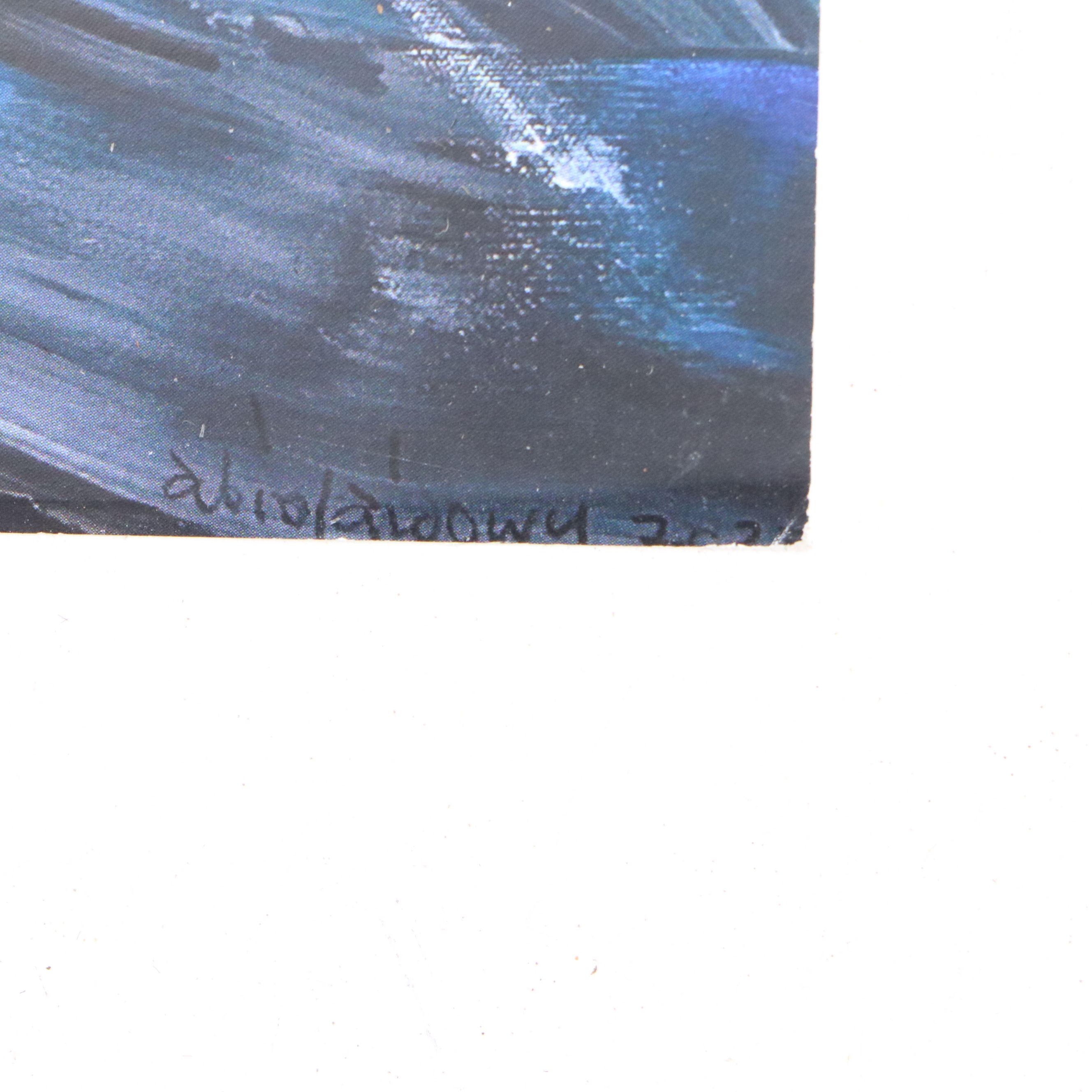 Abiola Idowu Stylized Offset Lithograph Portraits, 21st Century