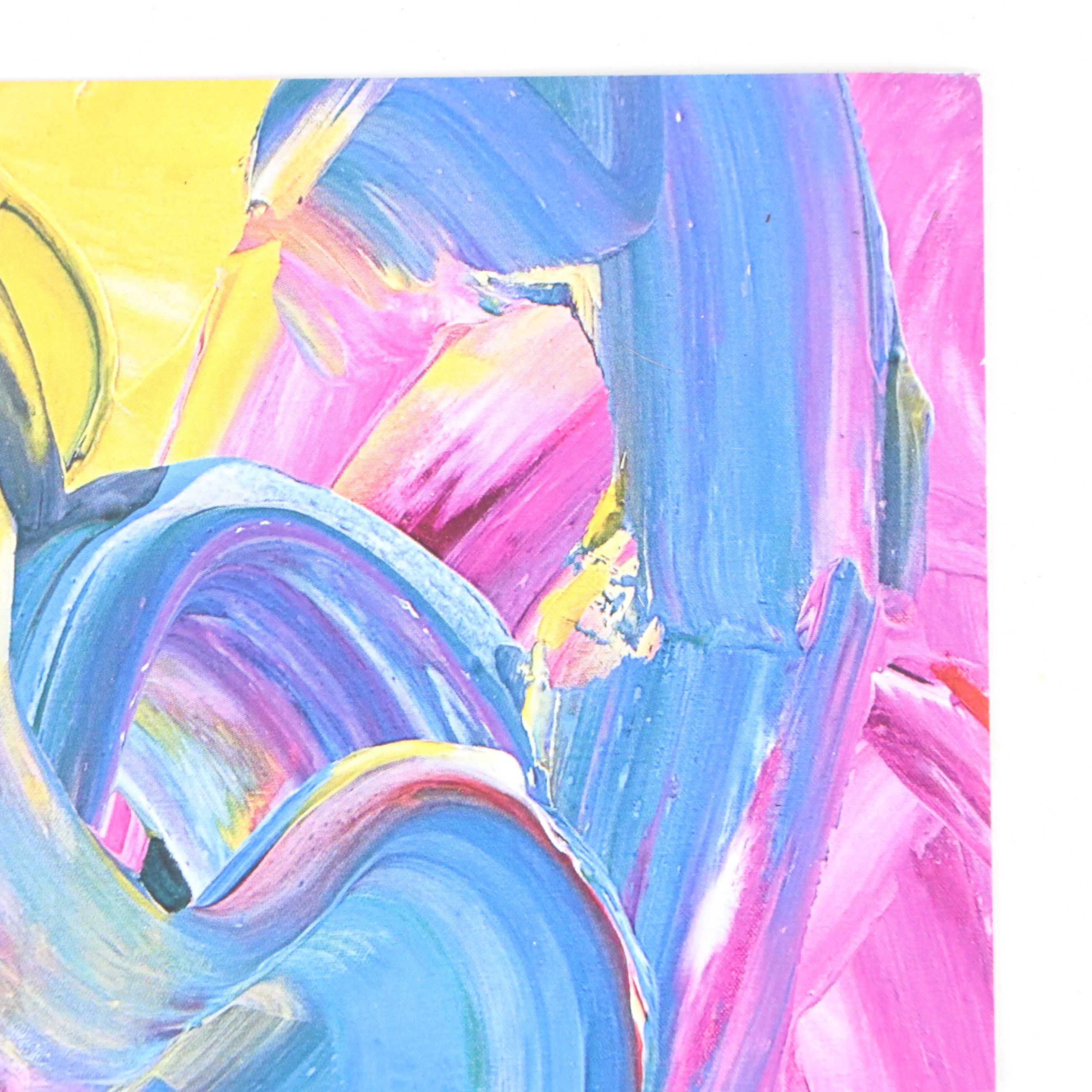 Abiola Idowu Stylized Offset Lithograph Portraits, 21st Century