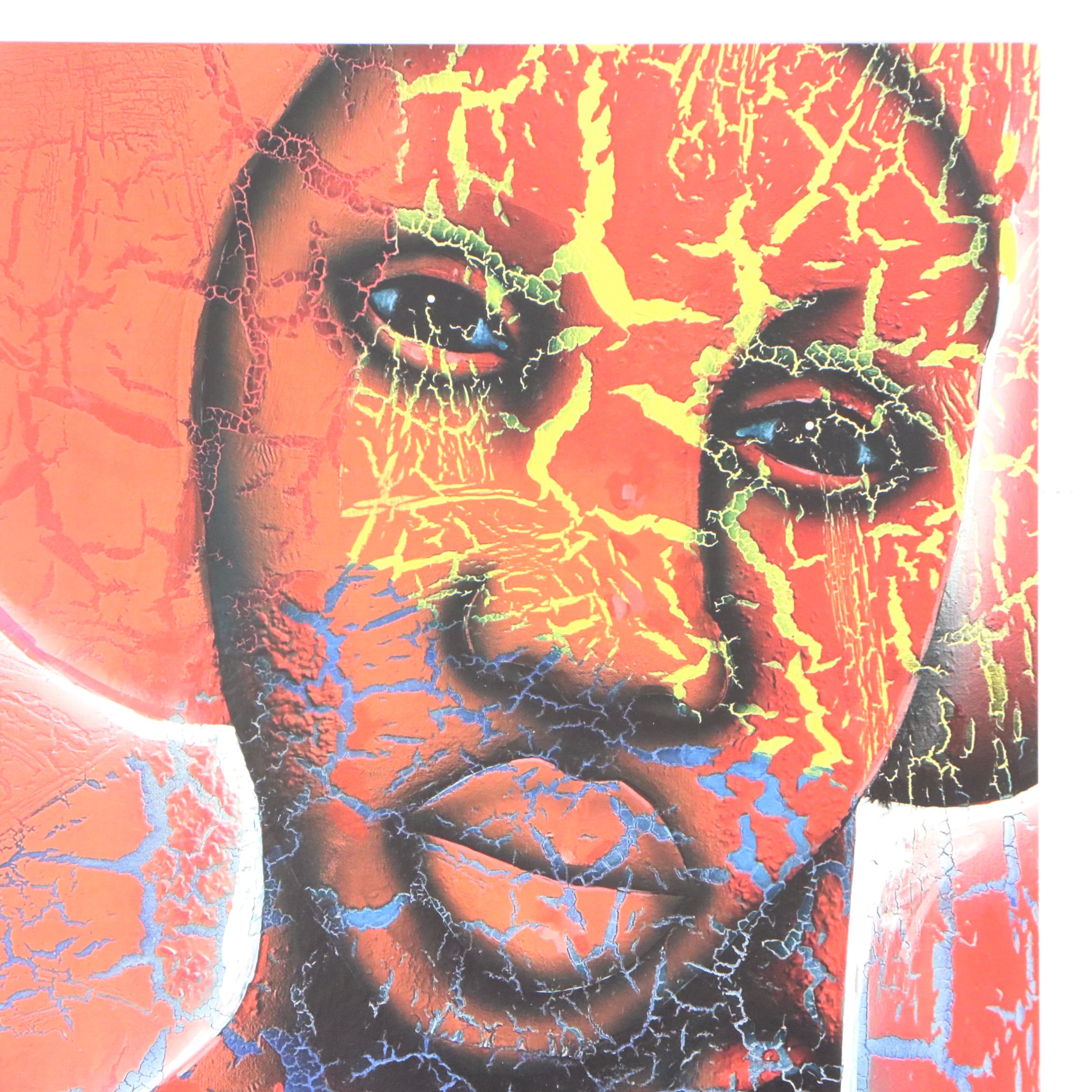 Abiola Idowu Stylized Offset Lithograph Portraits, 21st Century