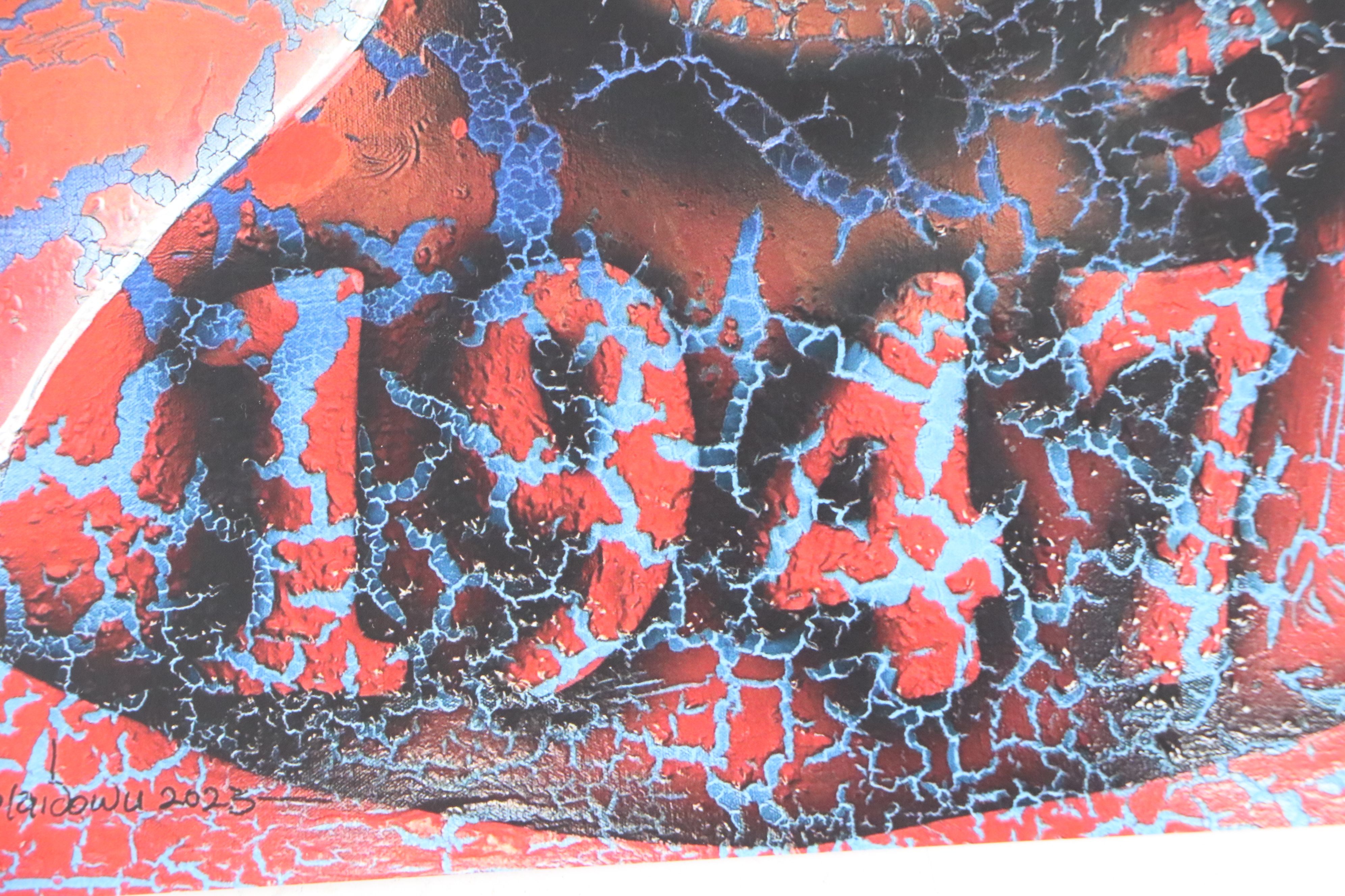 Abiola Idowu Stylized Offset Lithograph Portraits, 21st Century