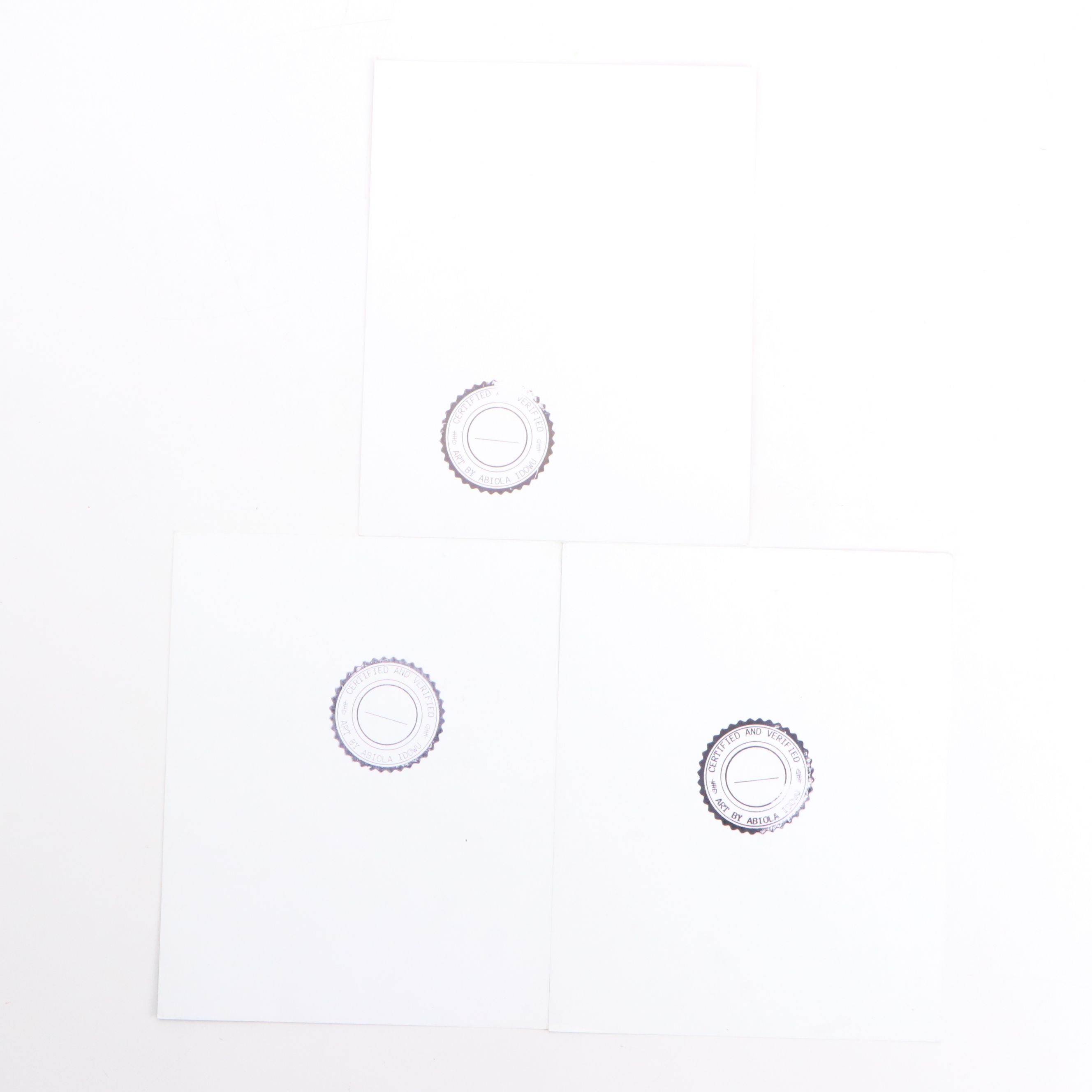 Abiola Idowu Stylized Offset Lithograph Portraits, 21st Century