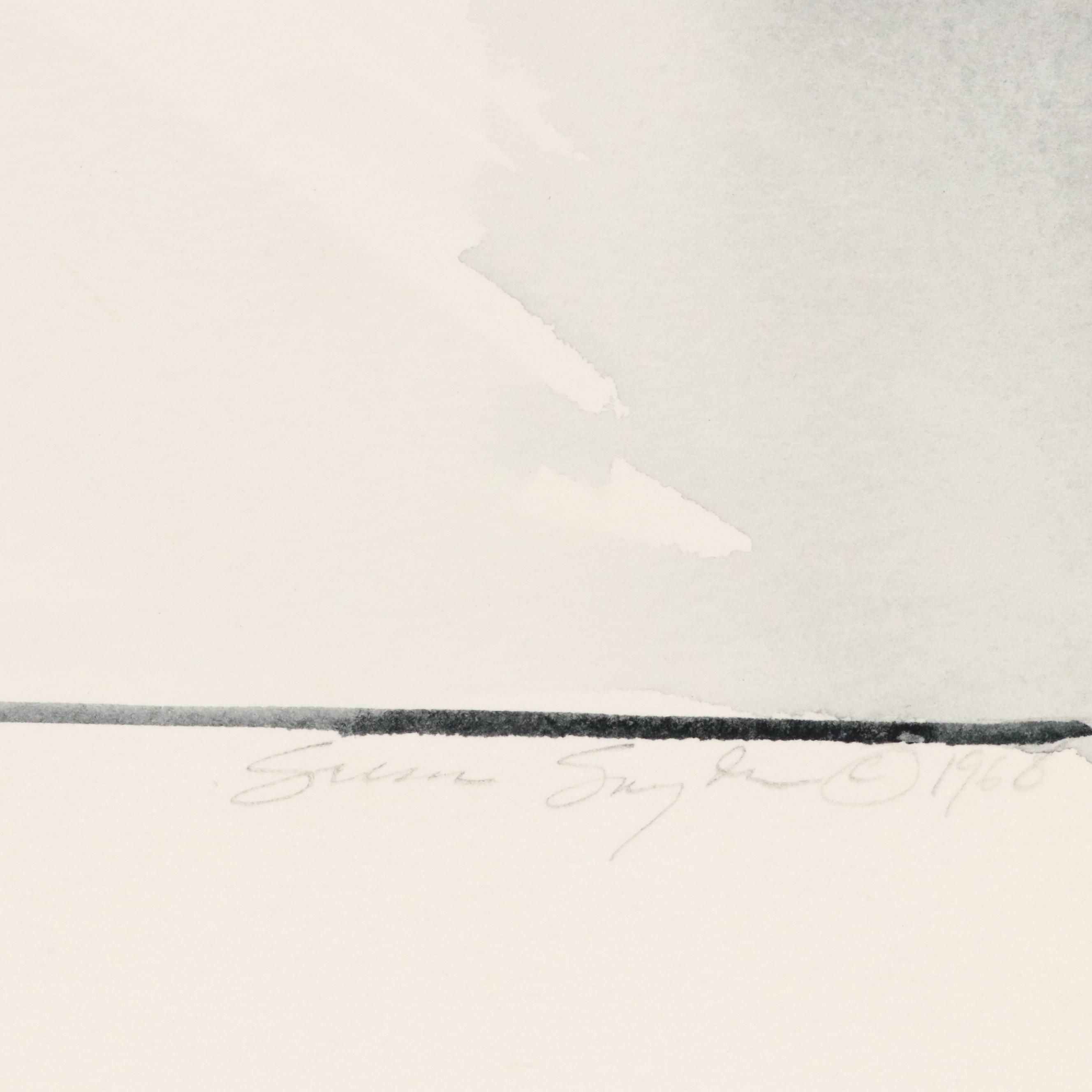 Susan Snyder Abstract Diptych Watercolor Painting, 1986