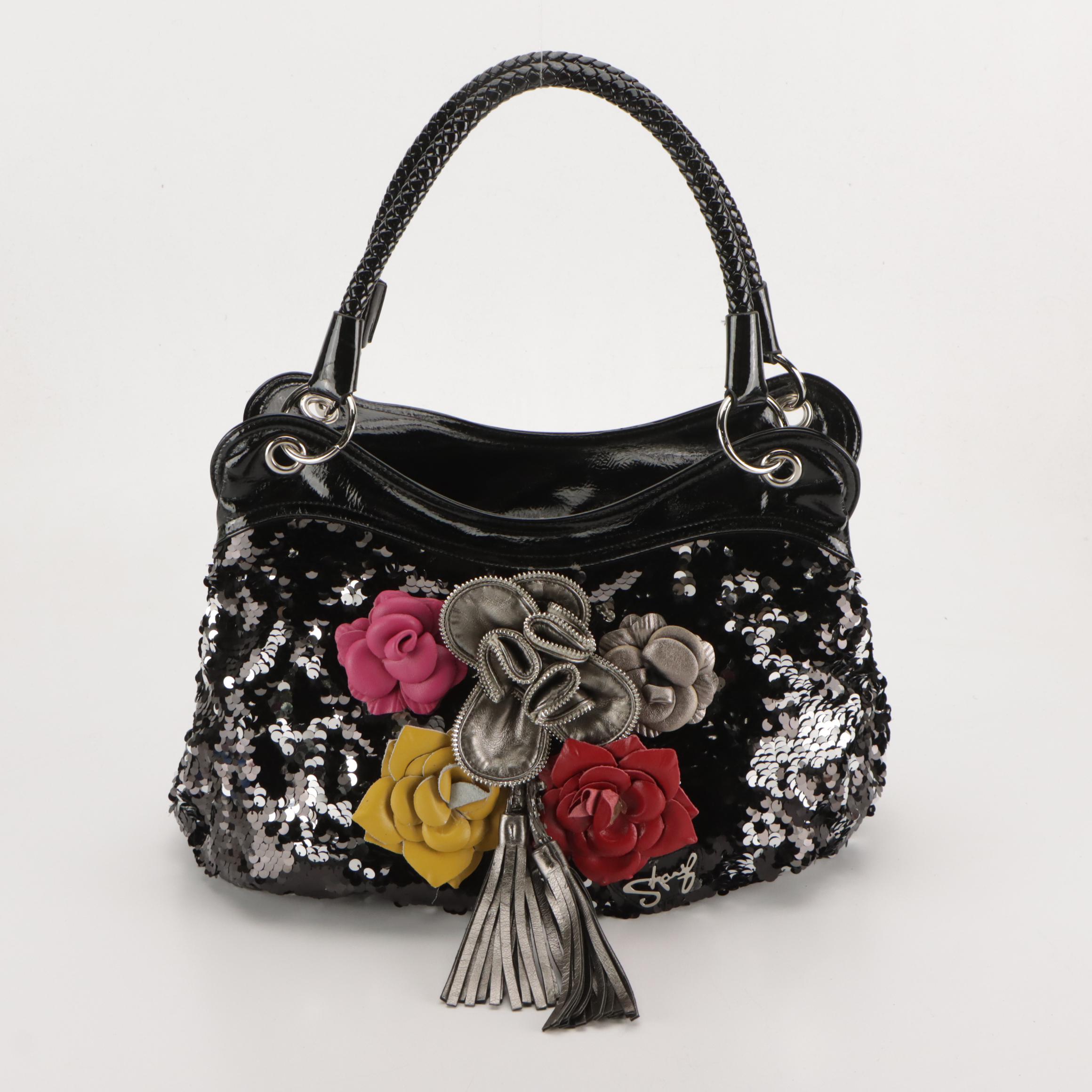 Sharif Sequin/ Leather Floral, Kathy Tropical Floral and Aimee Kestenberg Bags