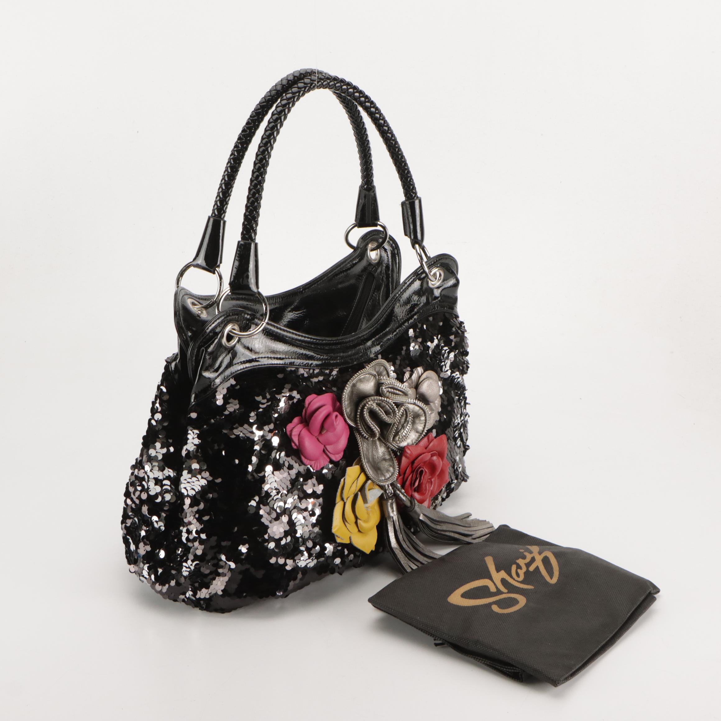 Sharif Sequin/ Leather Floral, Kathy Tropical Floral and Aimee Kestenberg Bags