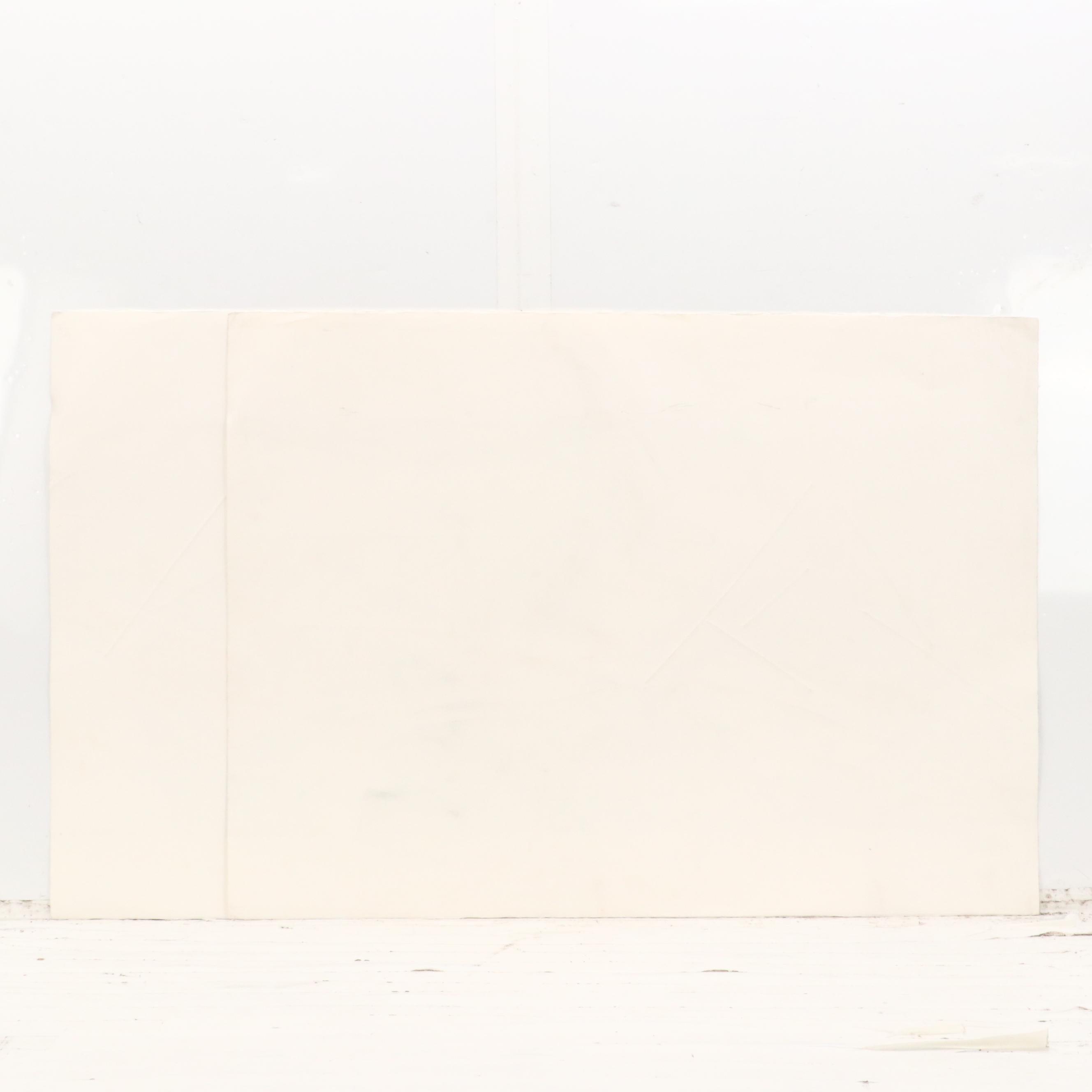 Susan Snyder Abstract Diptych Watercolor Painting, 1986