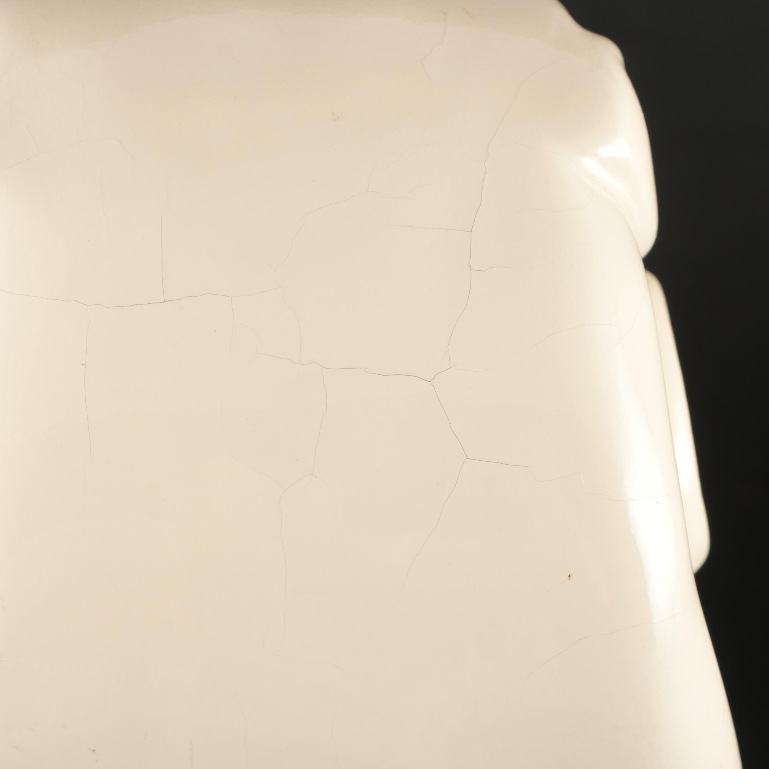 Mid Century Modern Ceramic Ram's Head Bust