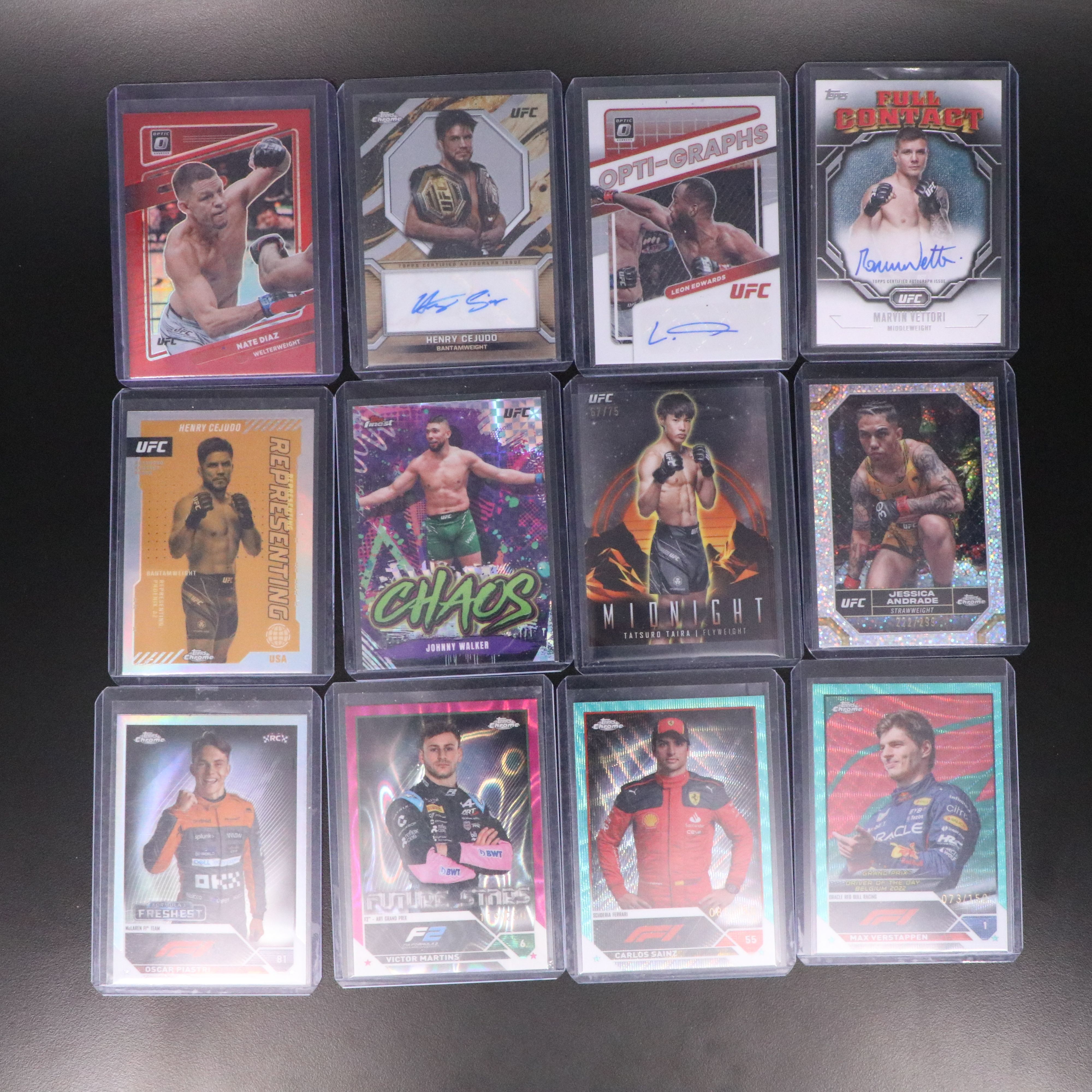 Formula 1 and UFC Trading Cards Featuring Signed and More, 2020s