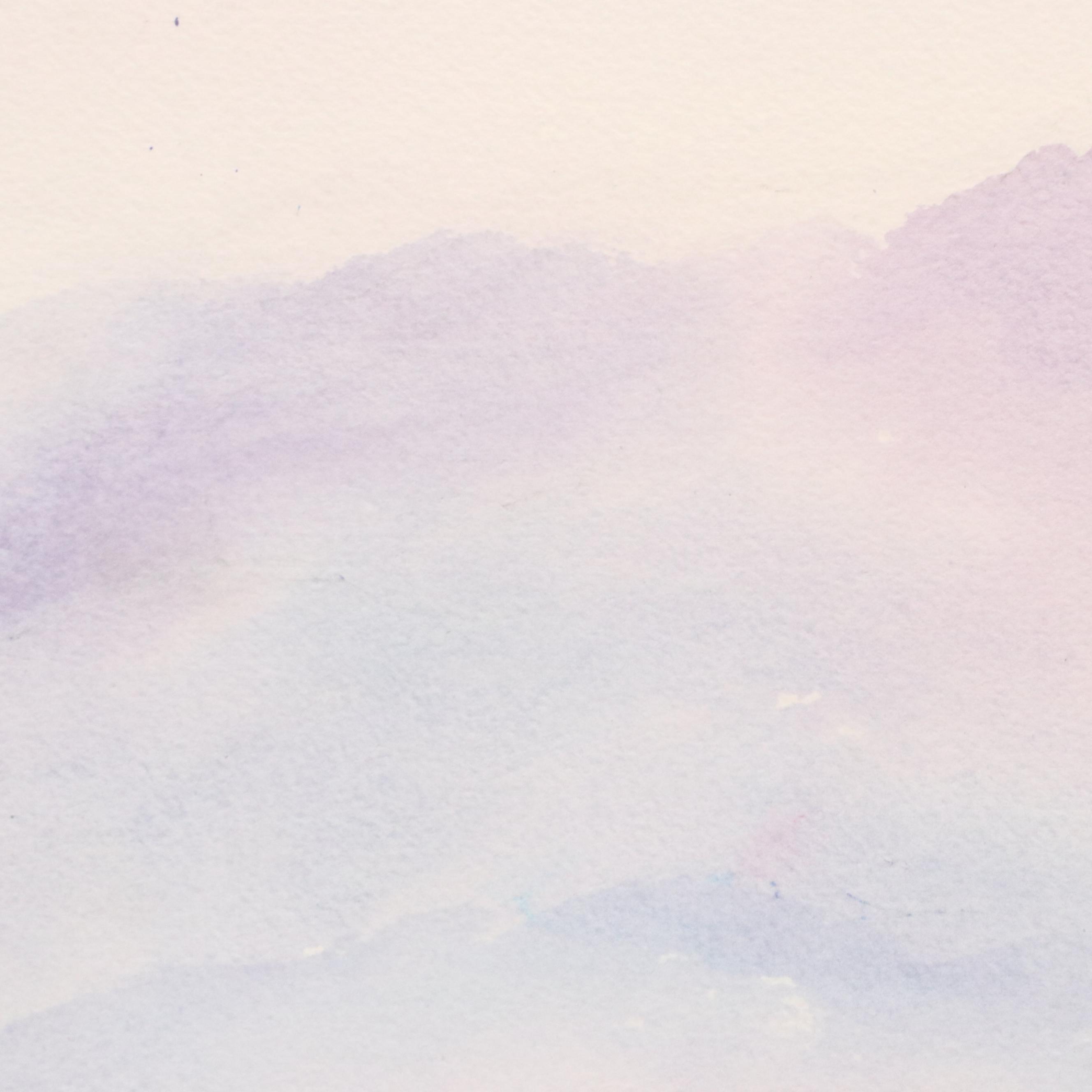 Mountainous Landscape Watercolor Painting, Late 20th/21st Century