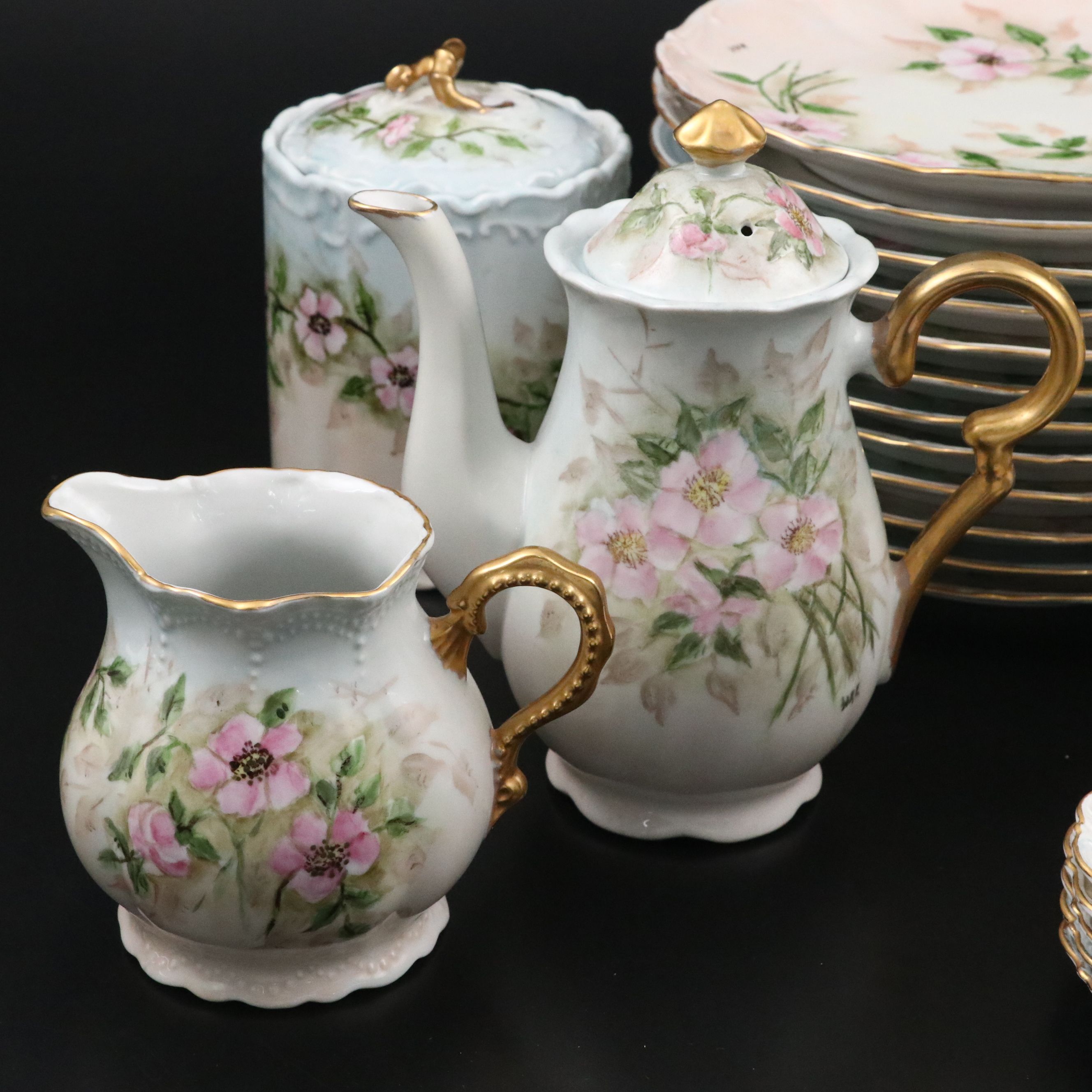 Bareuther Bavarian Hand-Painted Ceramic Dinnerware