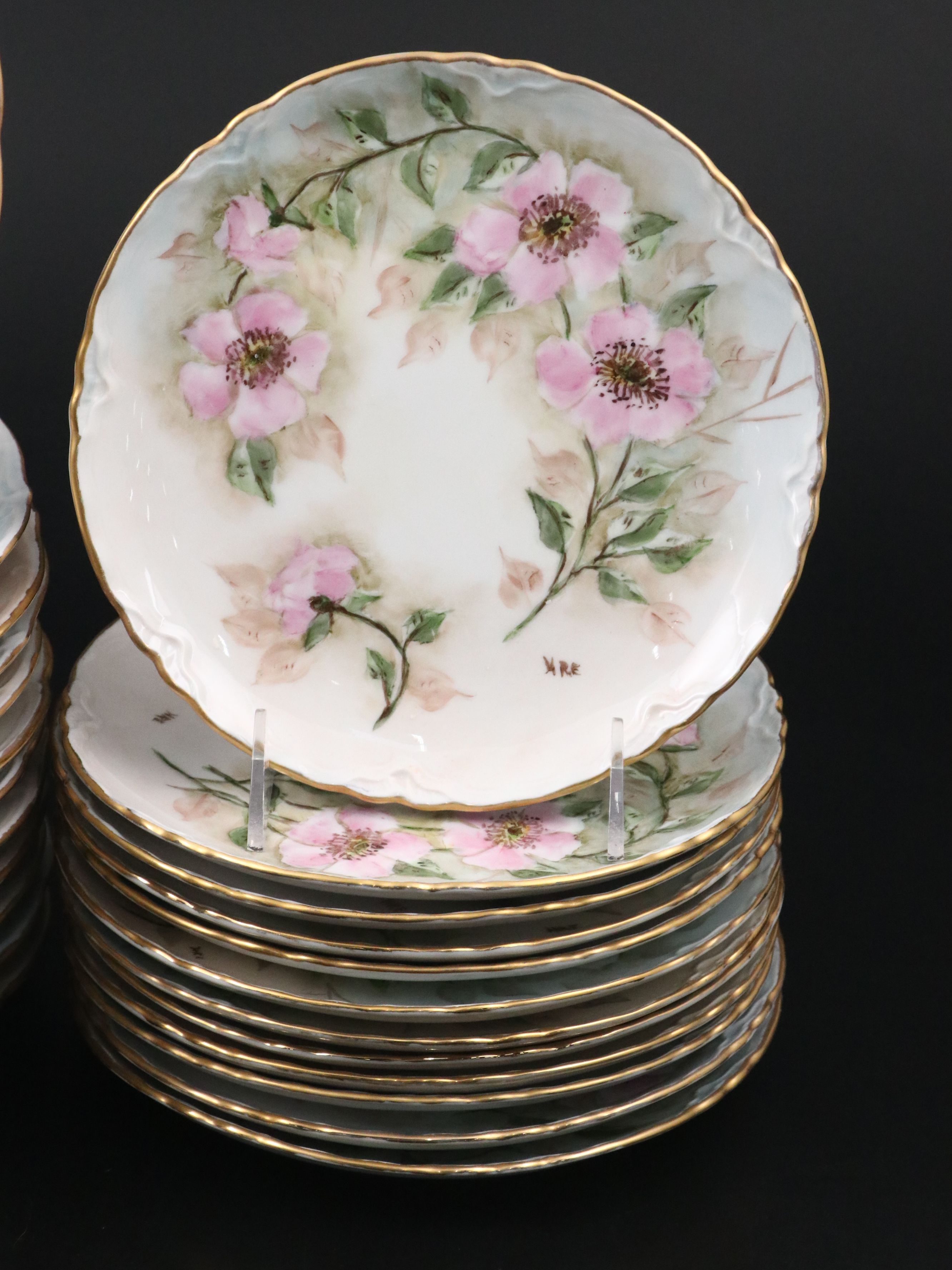 Bareuther Bavarian Hand-Painted Ceramic Dinnerware