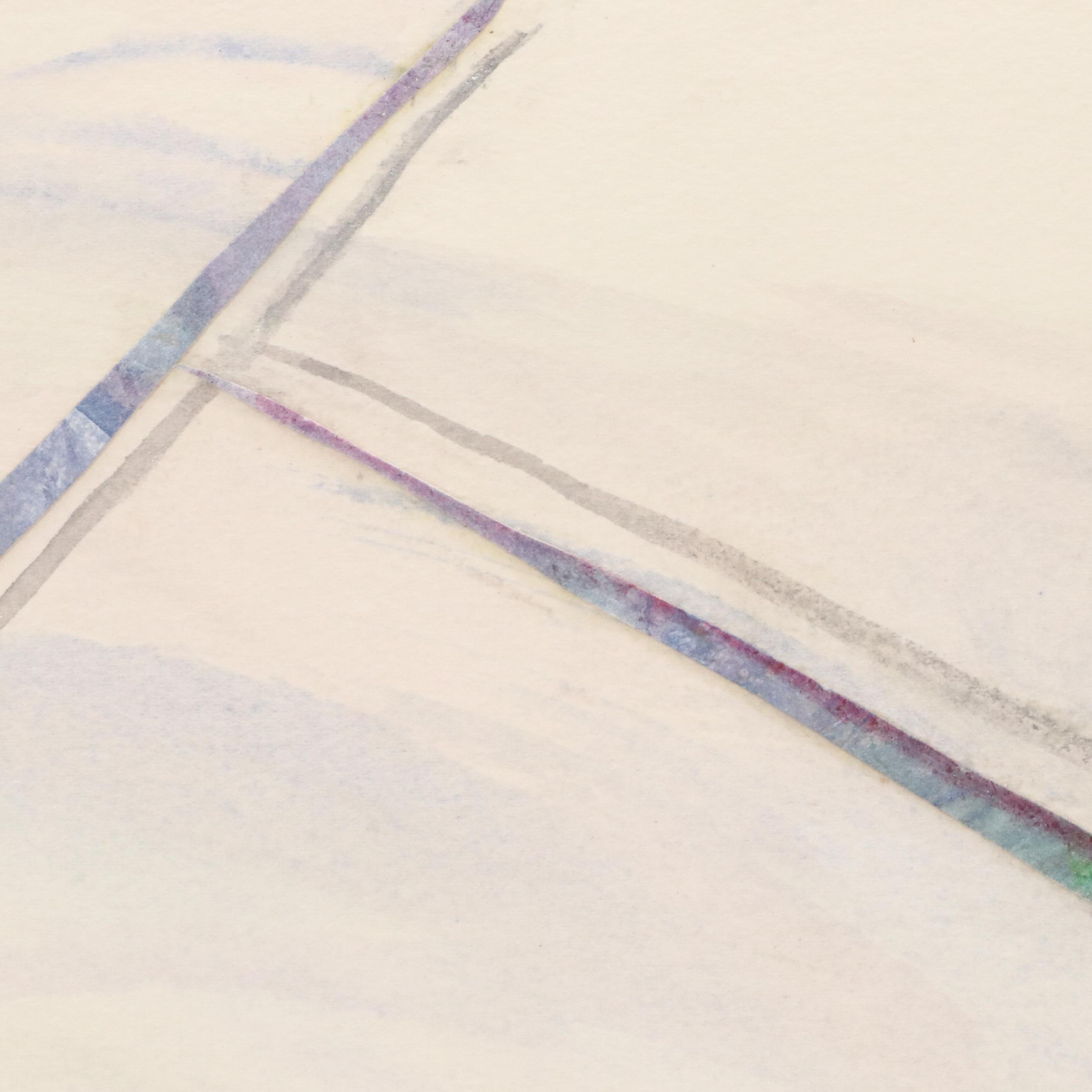 Susan Snyder Abstract Diptych Watercolor Painting, 1986