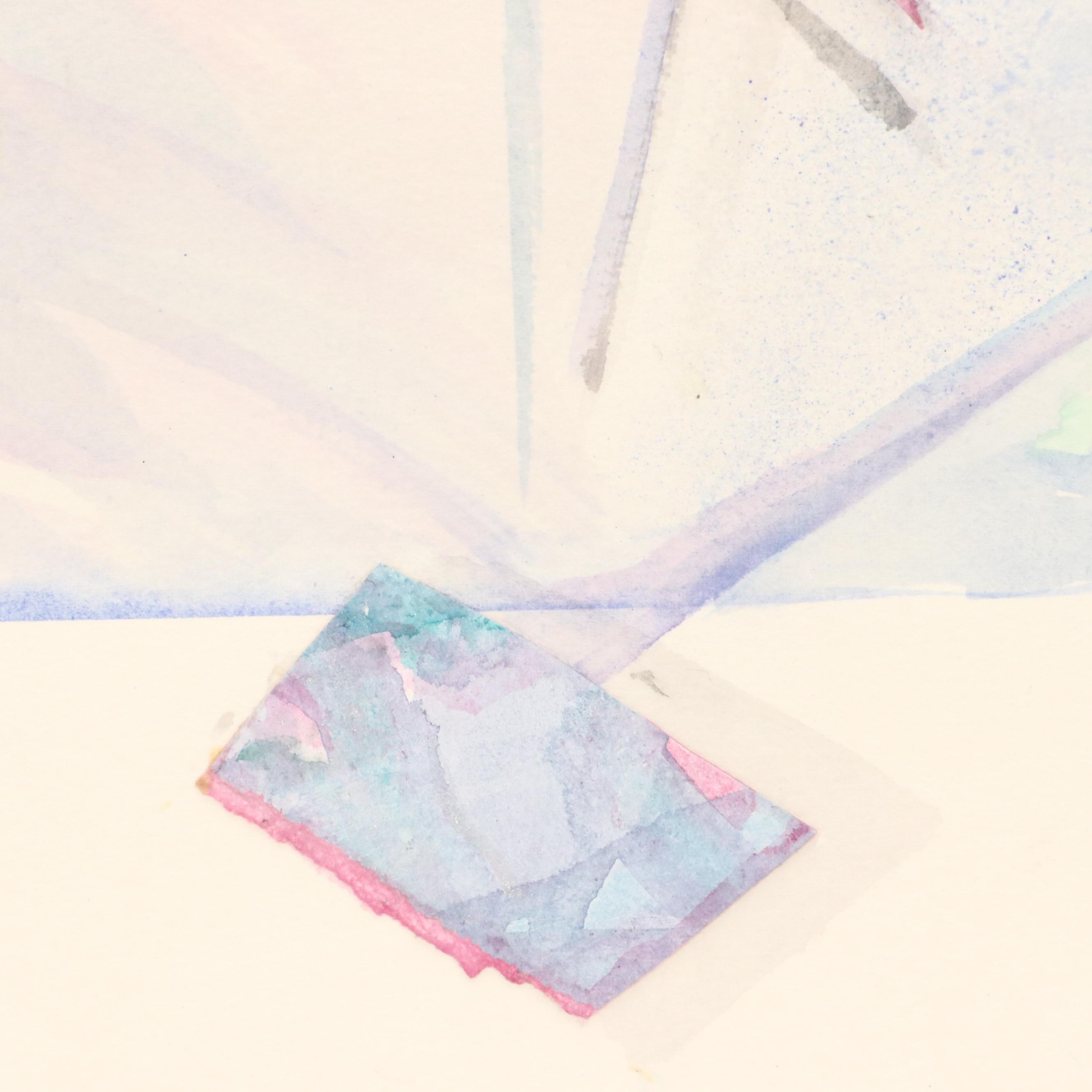 Susan Snyder Abstract Diptych Watercolor Painting, 1986