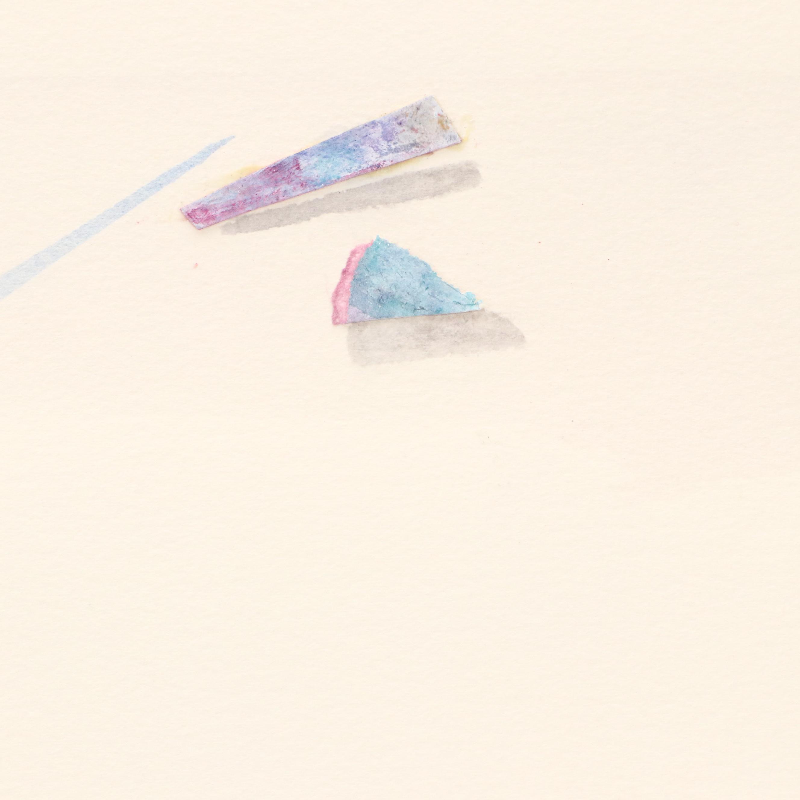 Susan Snyder Abstract Diptych Watercolor Painting, 1986