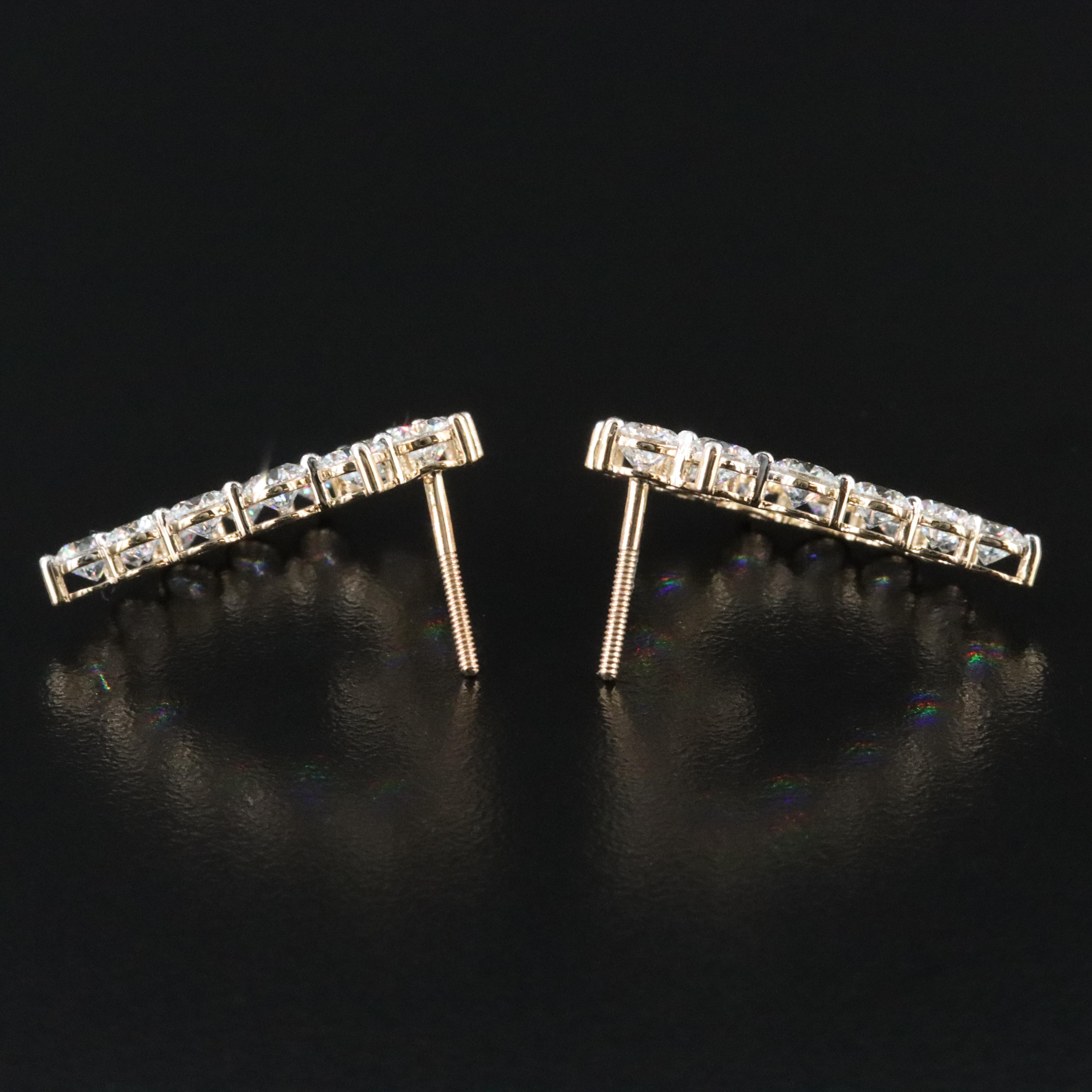 14K 6.22 CTW Lab Grown Diamond Heart Earrings