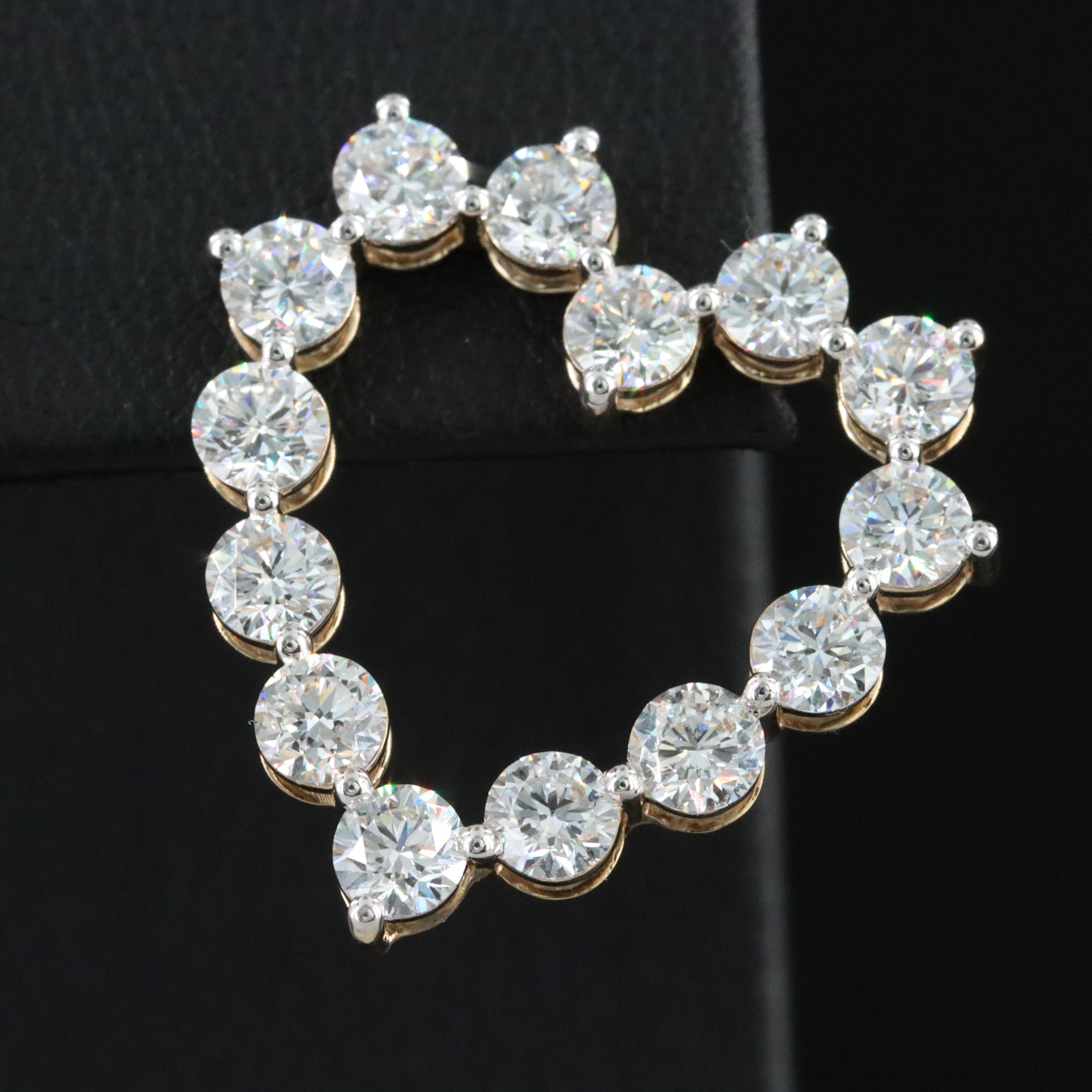 14K 6.22 CTW Lab Grown Diamond Heart Earrings