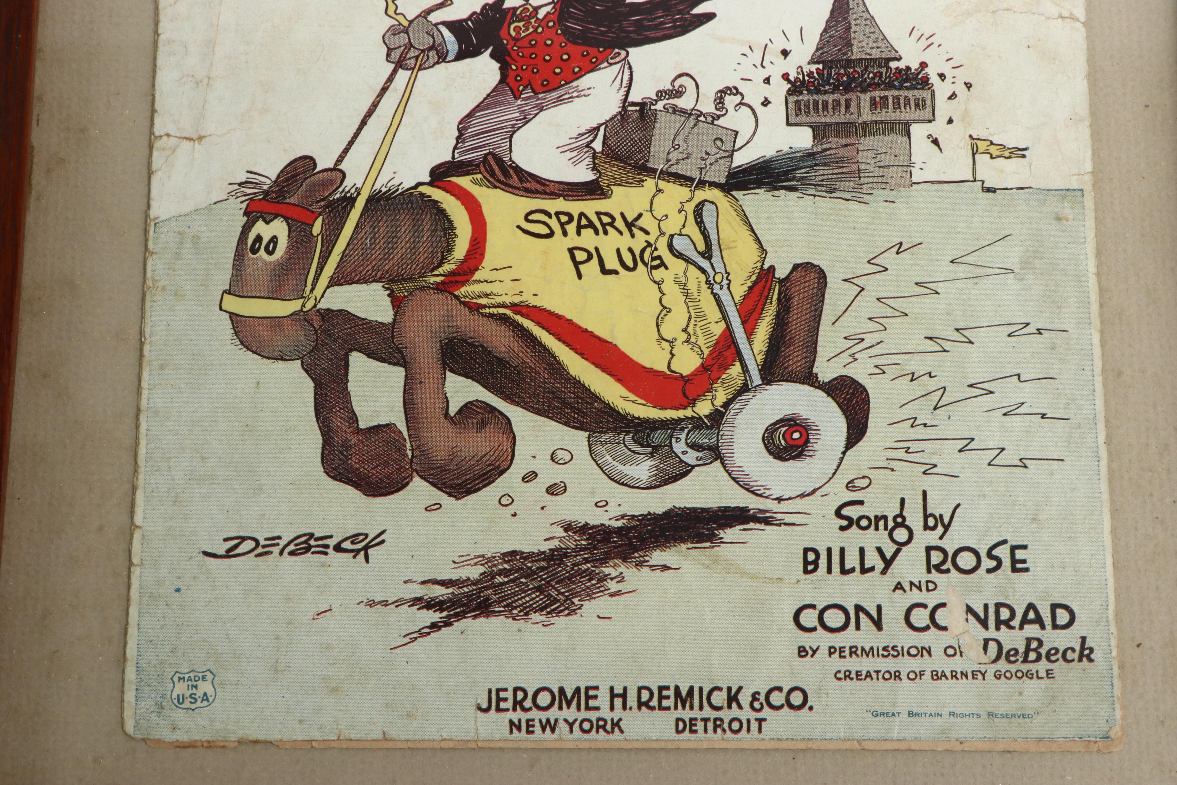 "Barney Google" Sheet Music with Book, Magazine and More Ephemera