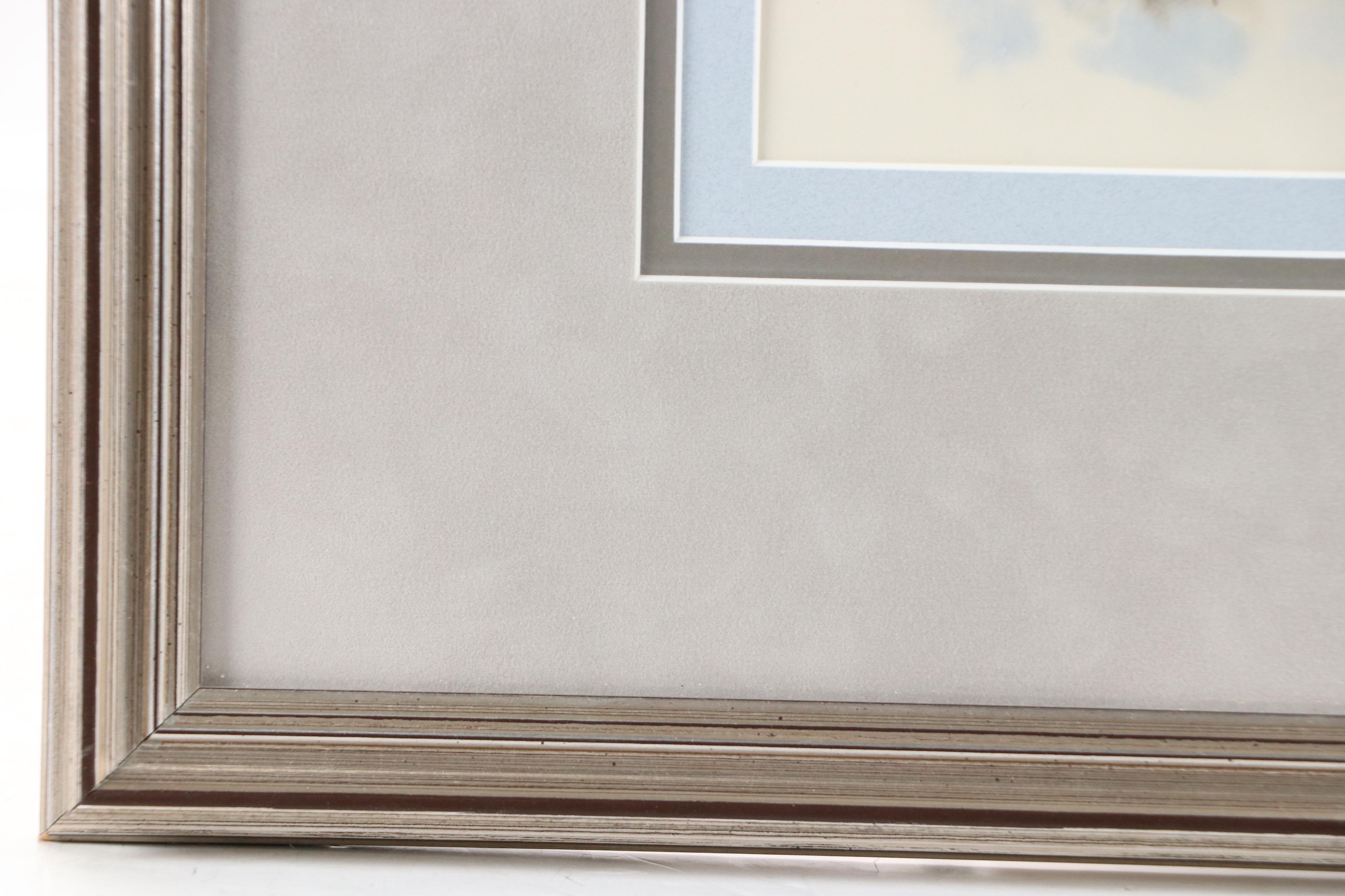 Jean Vietor Watercolor Painting of Cardinal on Snowy Bough, 1993