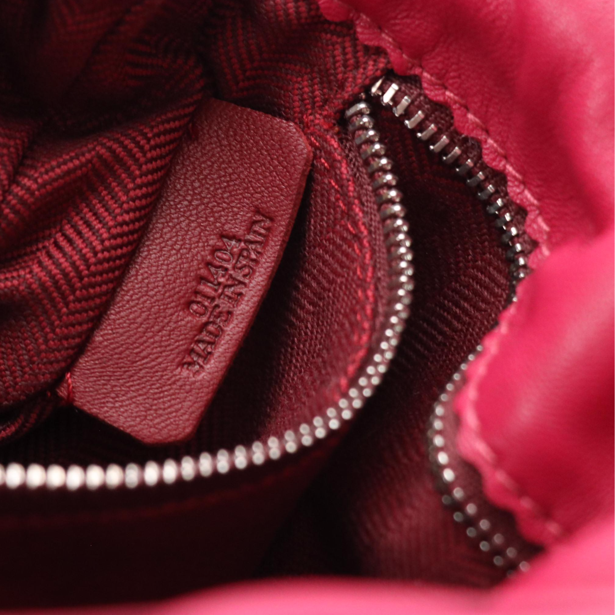 Loewe Flamenco Tassel Shoulder Bag in Fuchsia Lambskin Leather