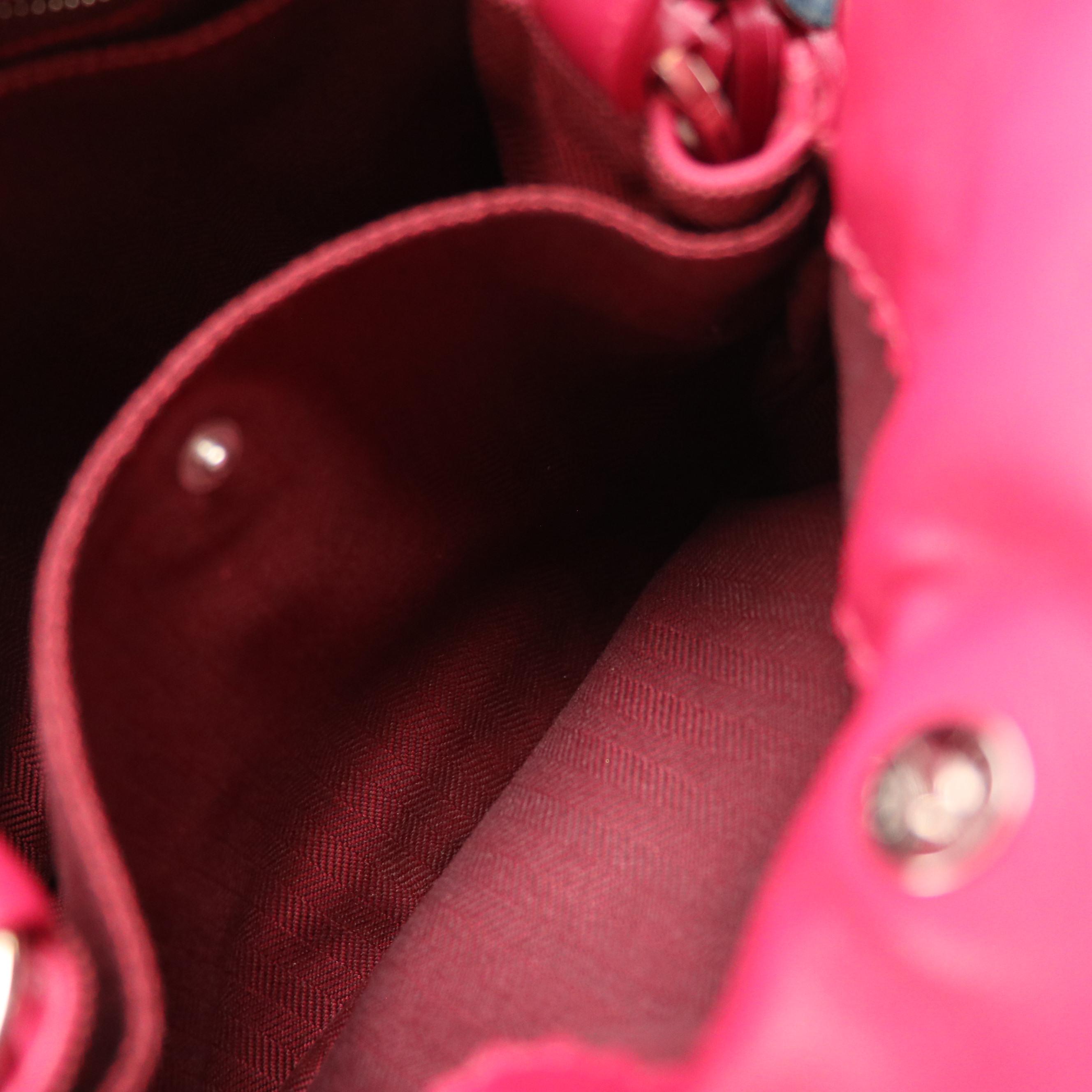 Loewe Flamenco Tassel Shoulder Bag in Fuchsia Lambskin Leather