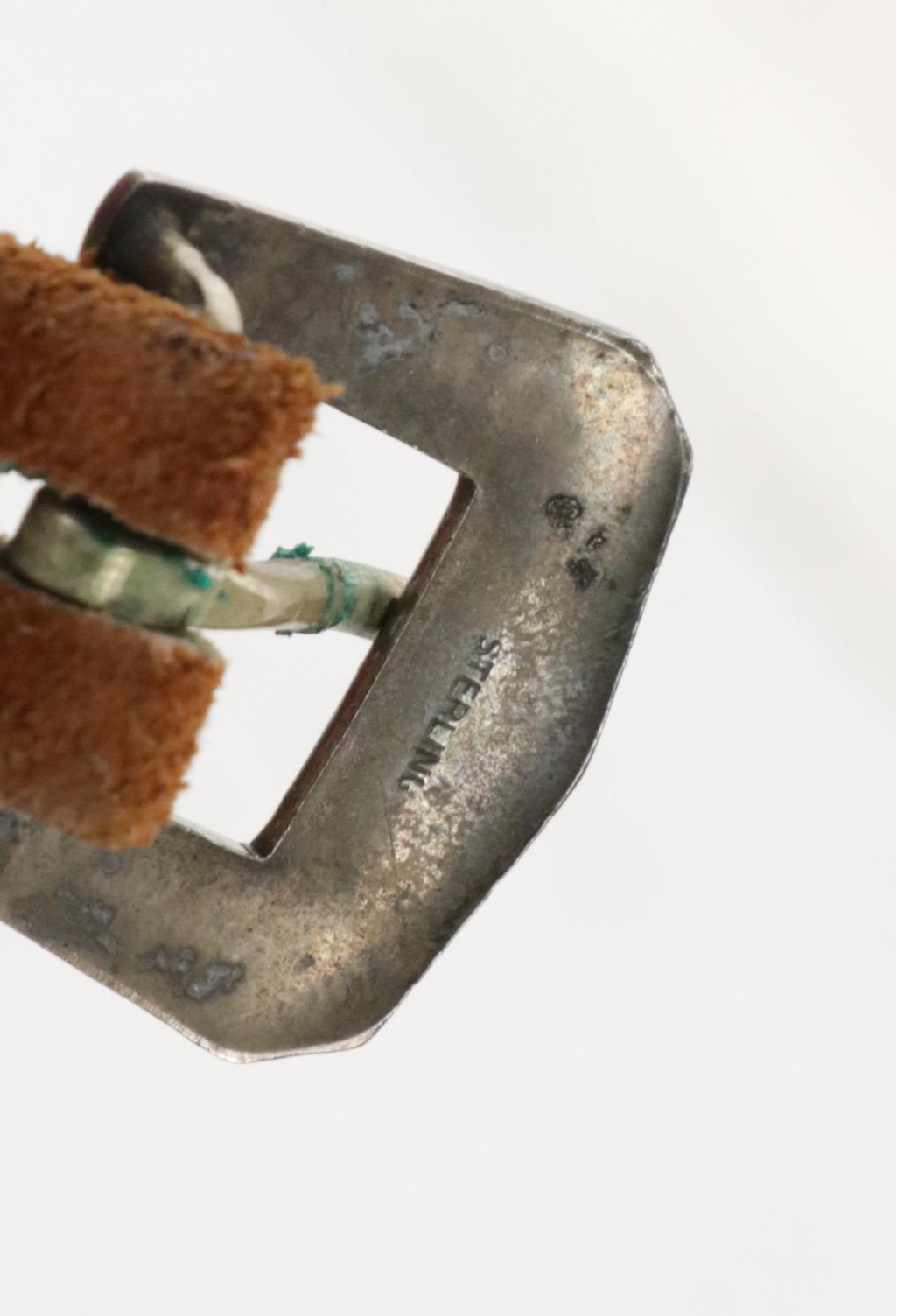 Western Fringed Suede/Leather Riding Chaps with Sterling Buckle Set