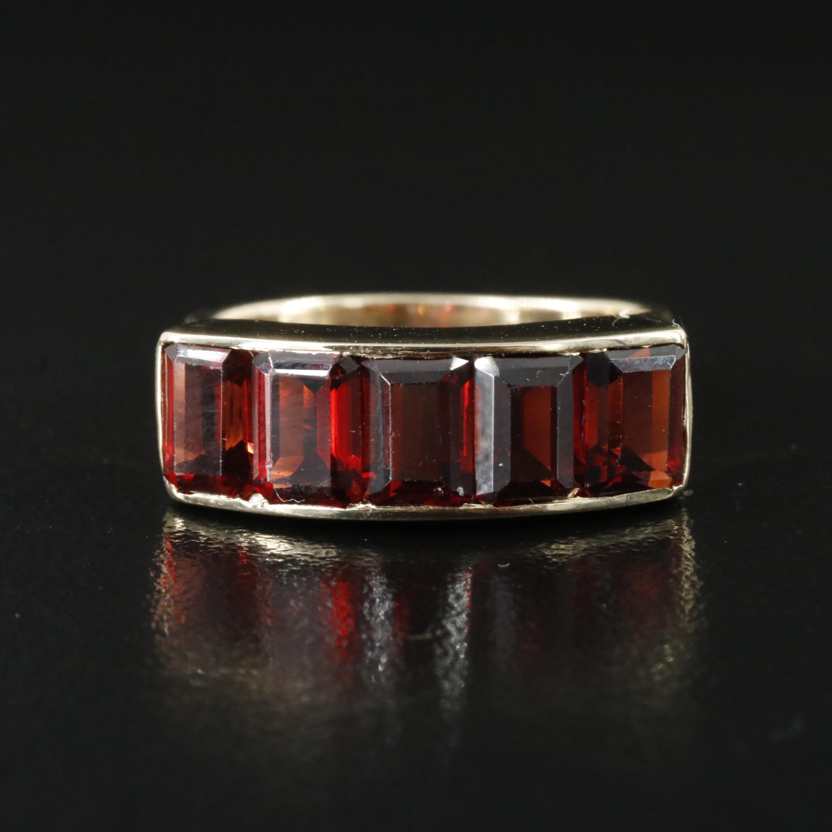 14K Garnet Ring