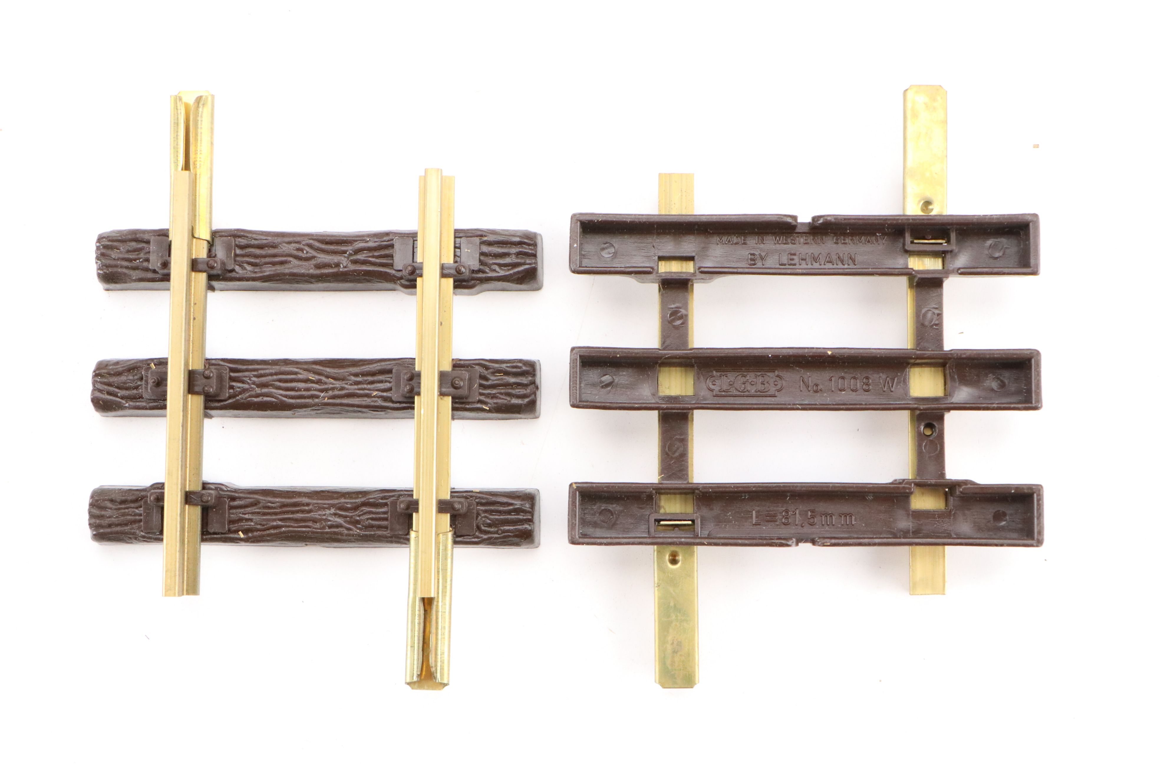 Vintage Lehmann-Gross-Bahn Assorted Track Pieces and Train Car