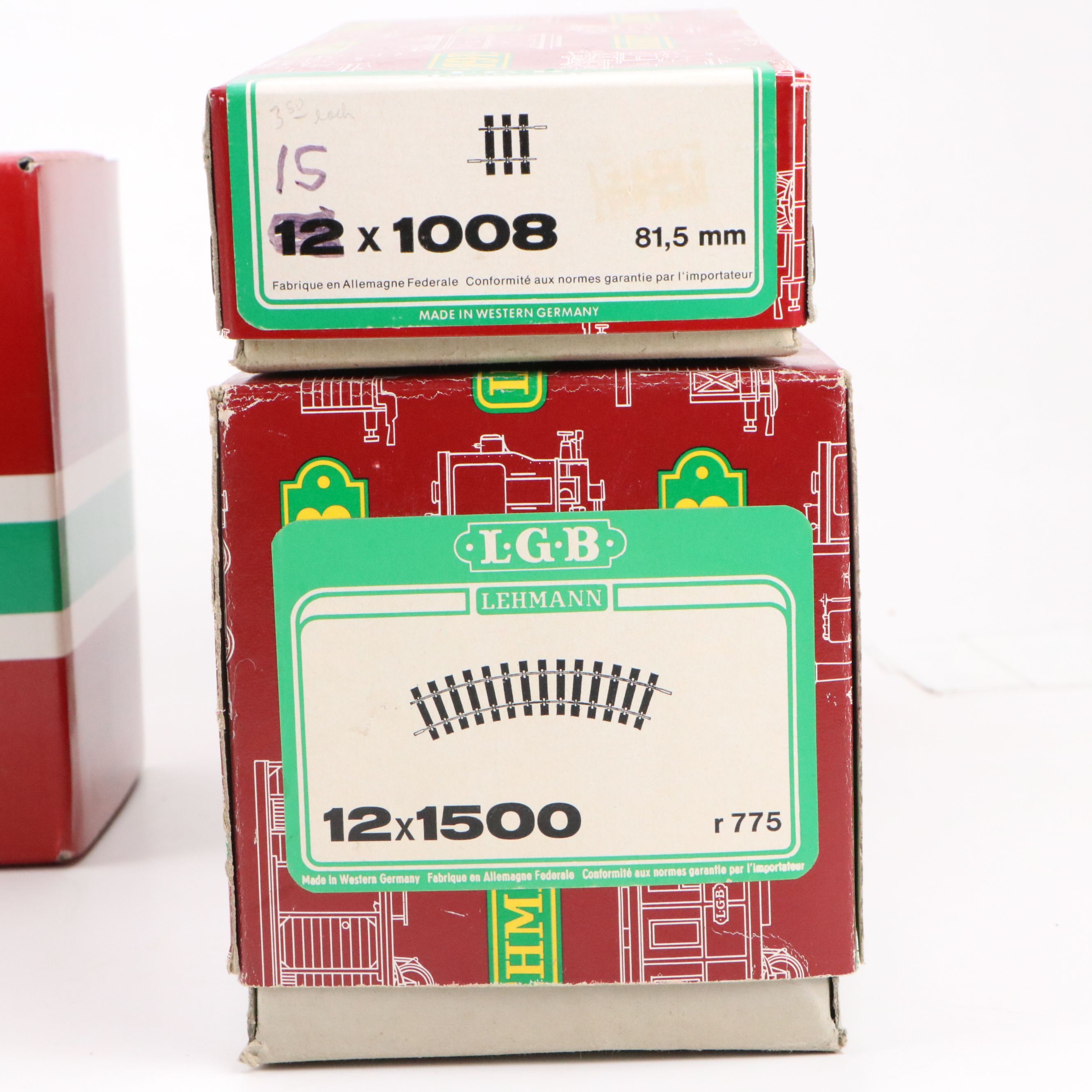 Vintage Lehmann-Gross-Bahn Assorted Track Pieces and Train Car