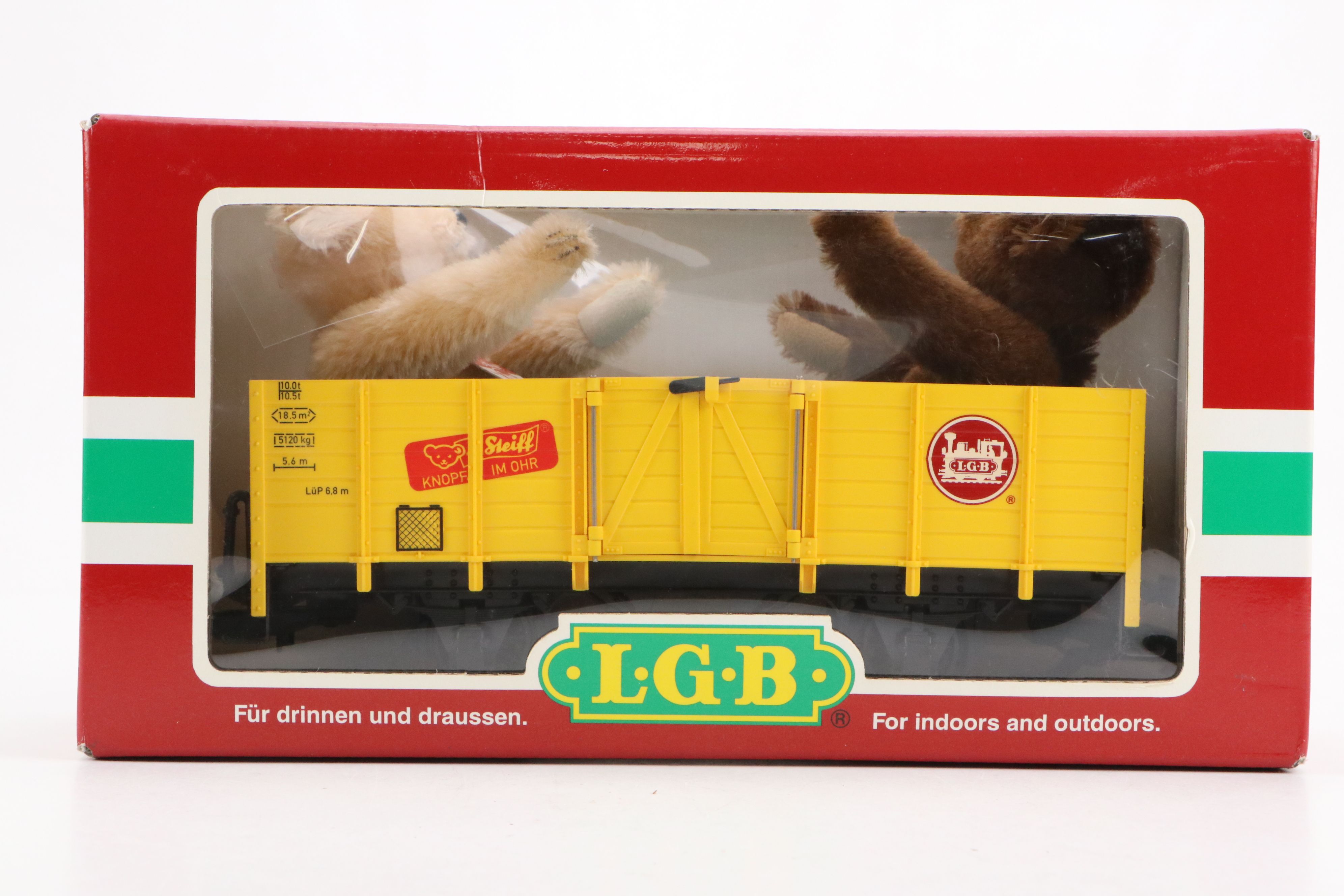 Vintage Lehmann-Gross-Bahn Assorted Track Pieces and Train Car