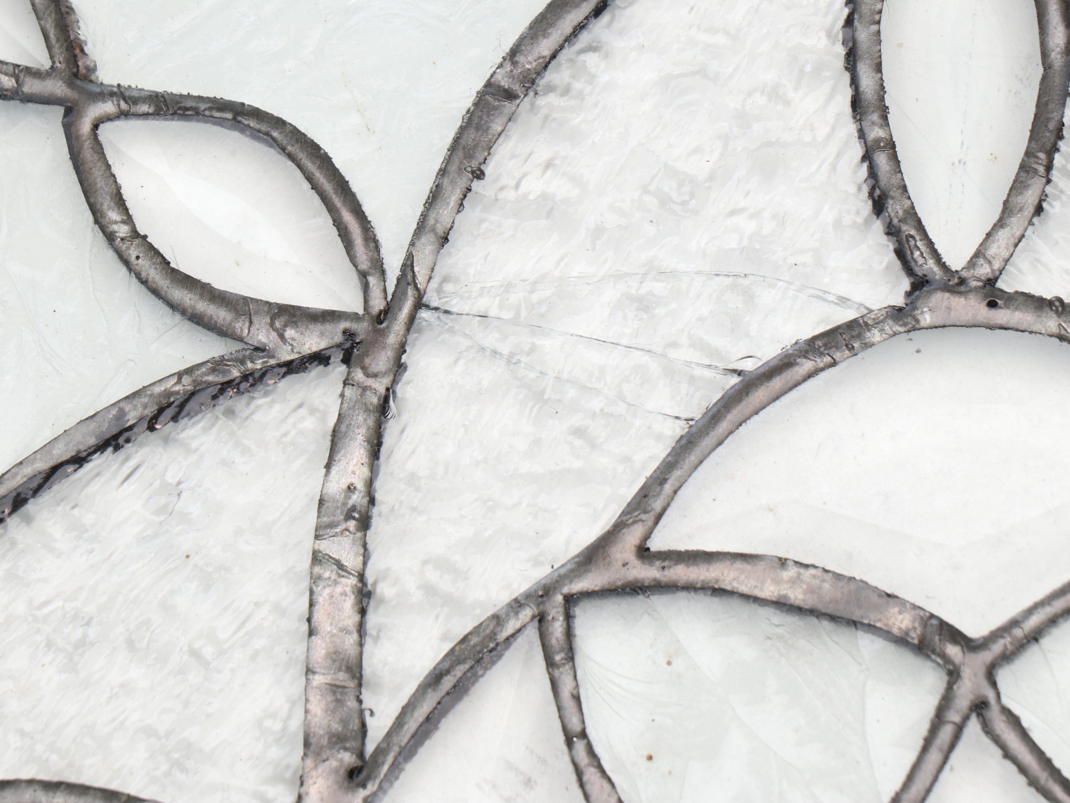 Victorian Style Medallion Floral Stained Glass Window