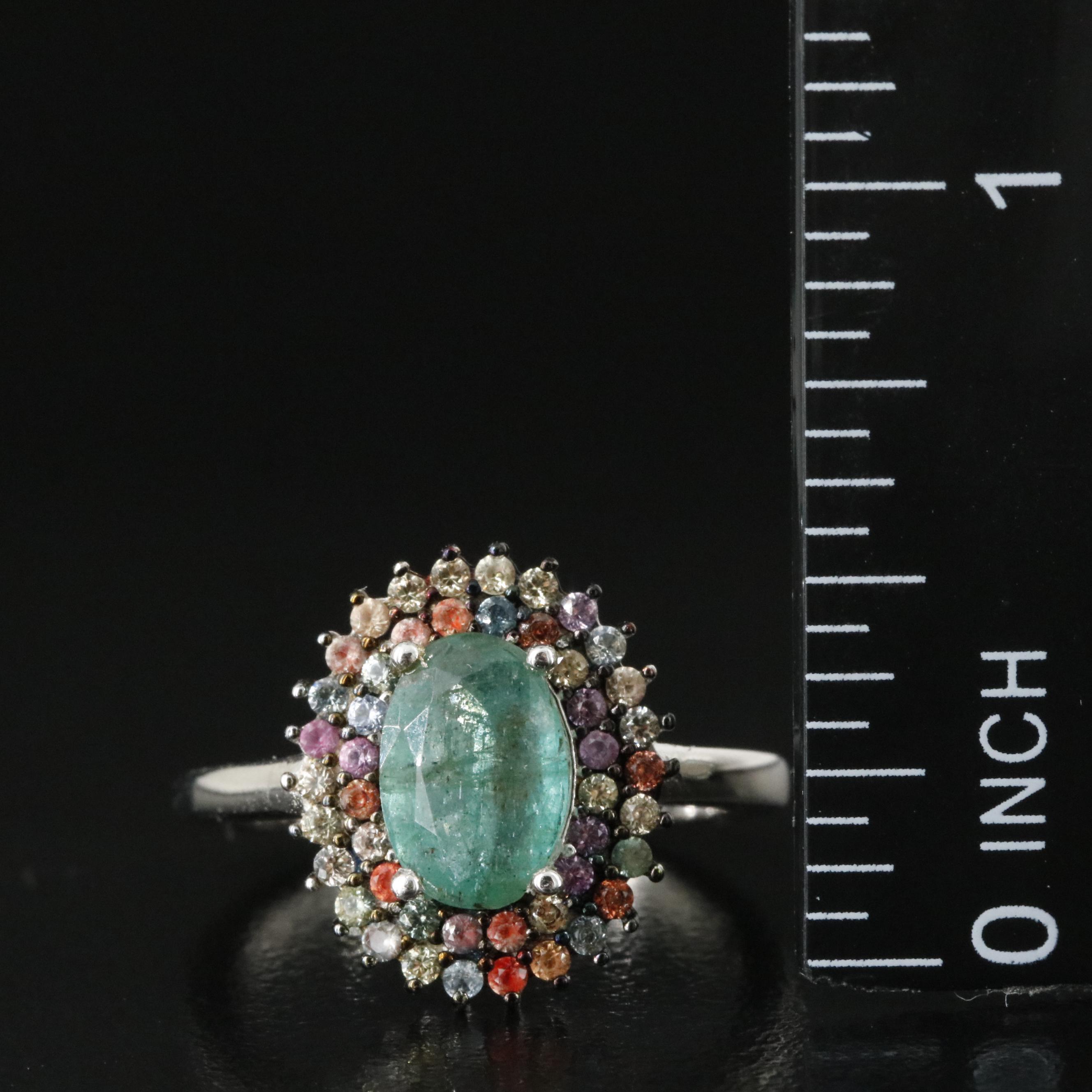 Sterling Emerald and Sapphire Rings