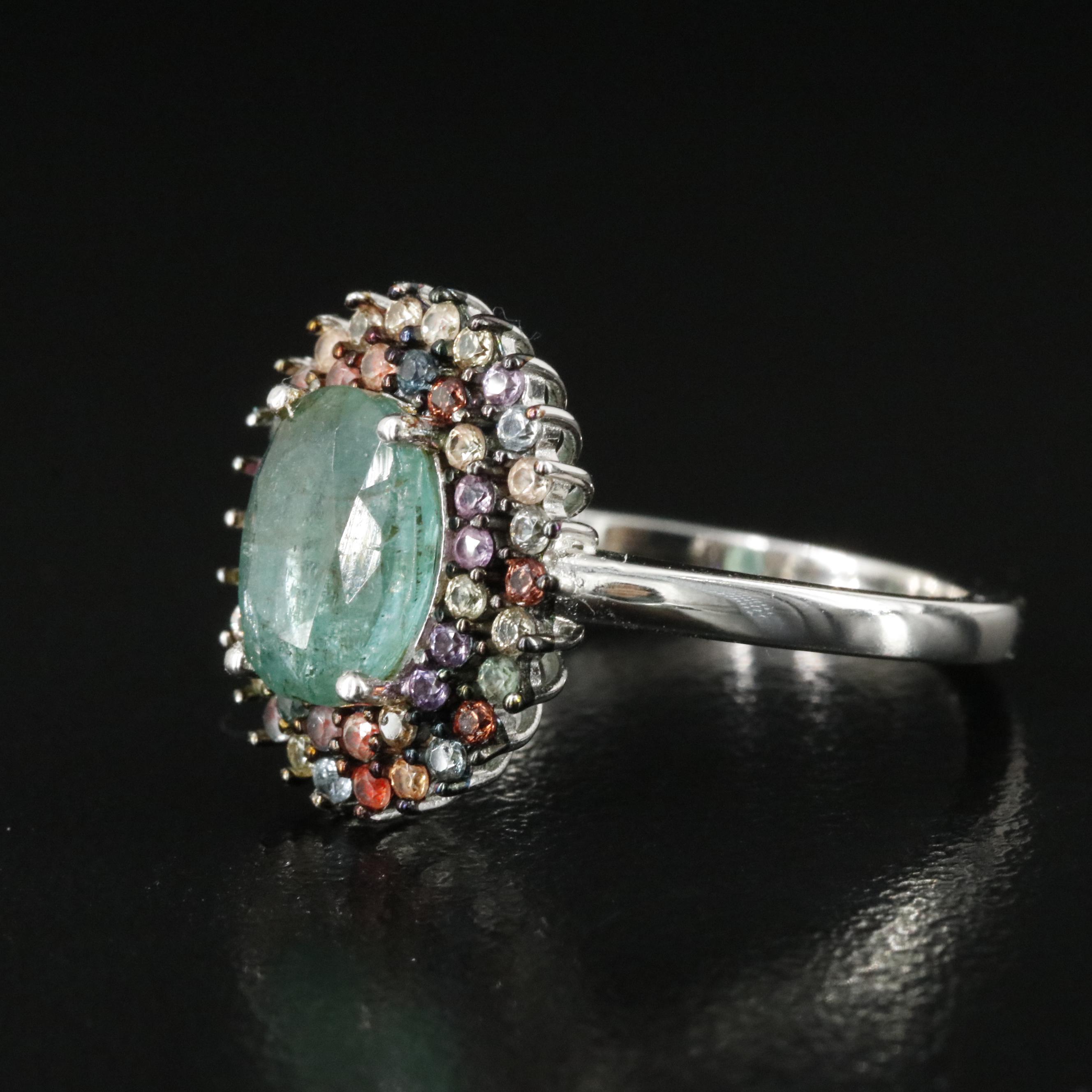 Sterling Emerald and Sapphire Rings