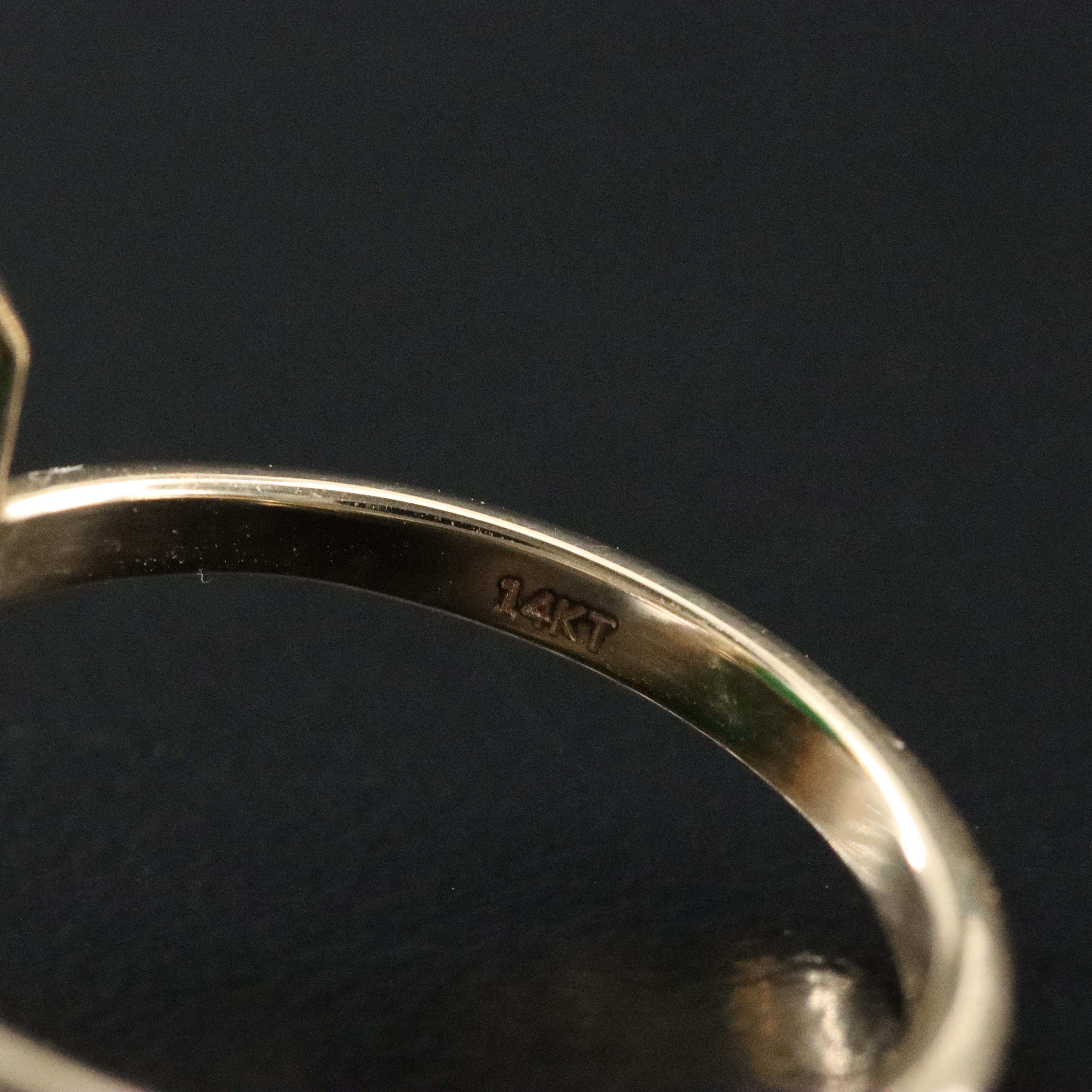 14K 5.44 CT Emerald Solitaire Ring