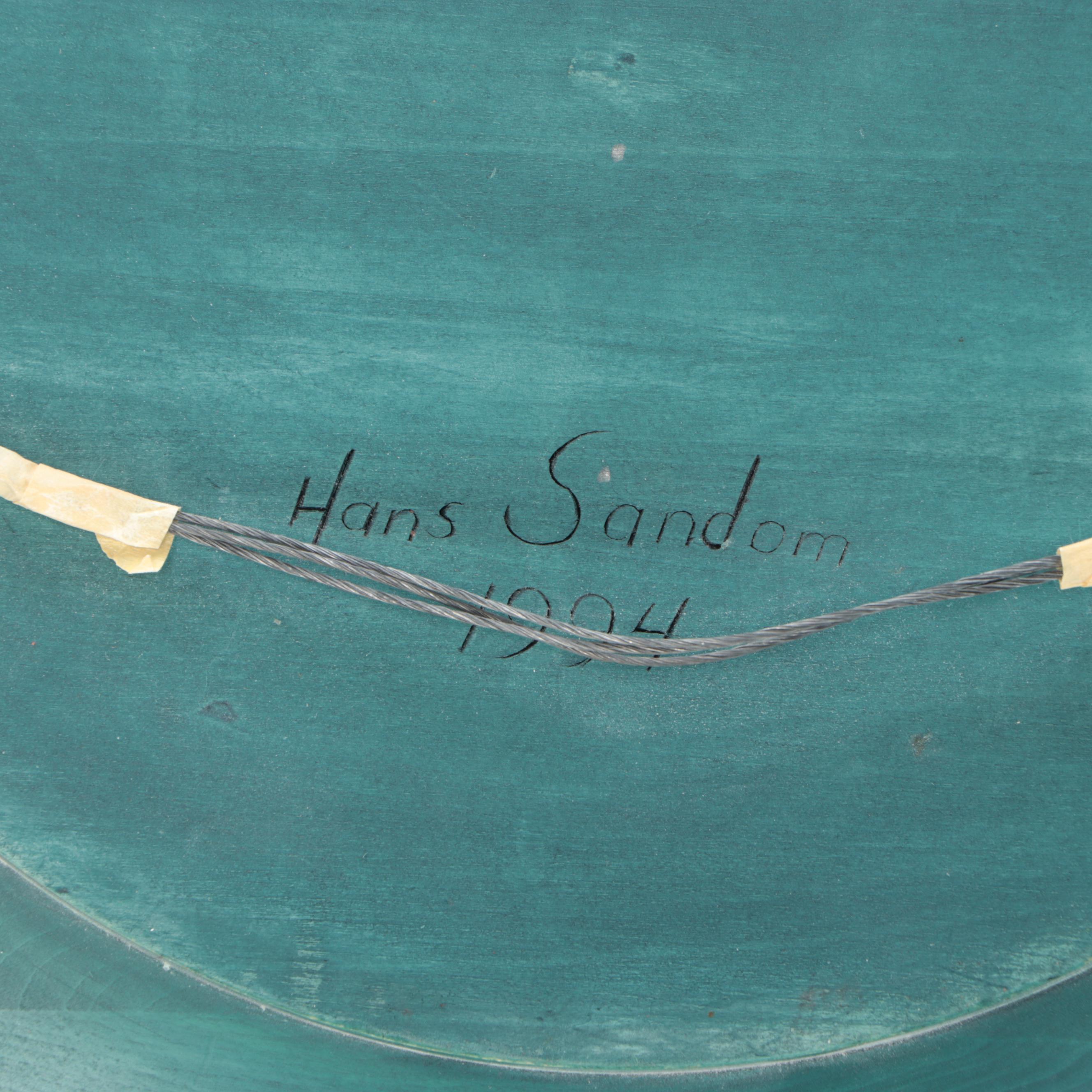 Artist Signed Polychrome Carved Wood Wall Art, 1994