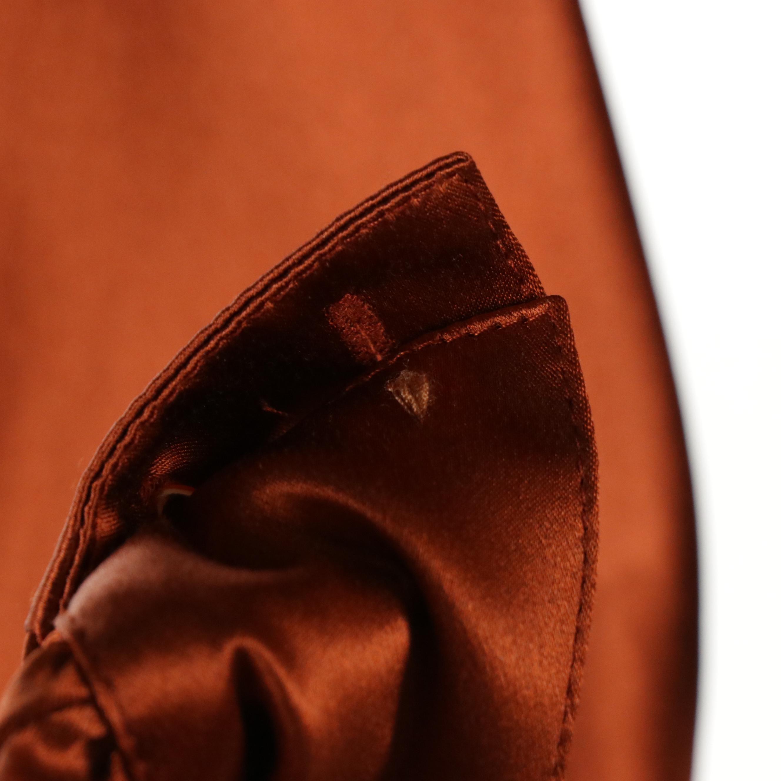 Dana Buchman Orange Silk Two-Piece Skirt Set and Lafayette 148 Silk Blouse