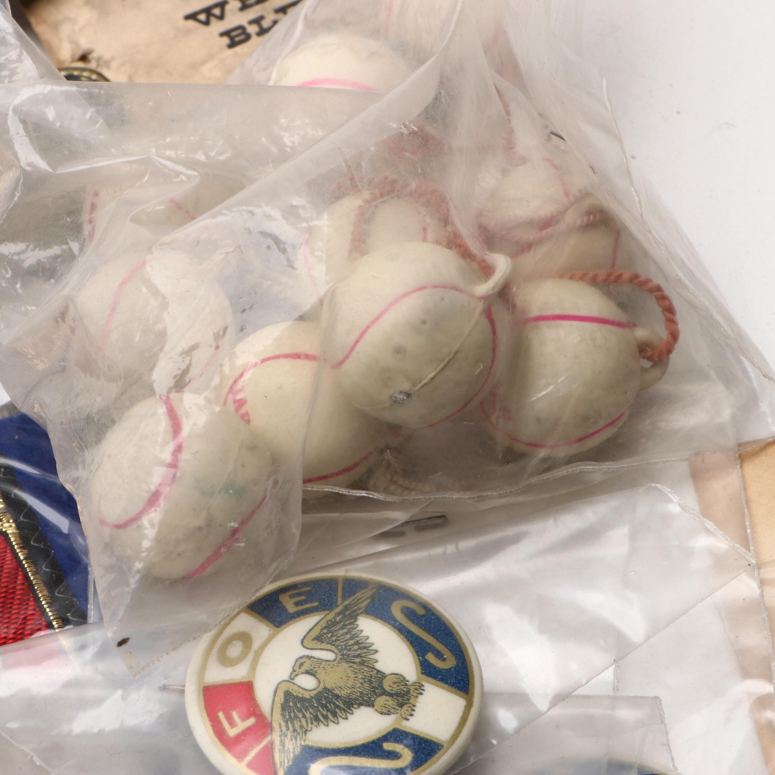 Eagle Decorative Hangers, Assorted English Flags and More, Early to Mid-20th C.