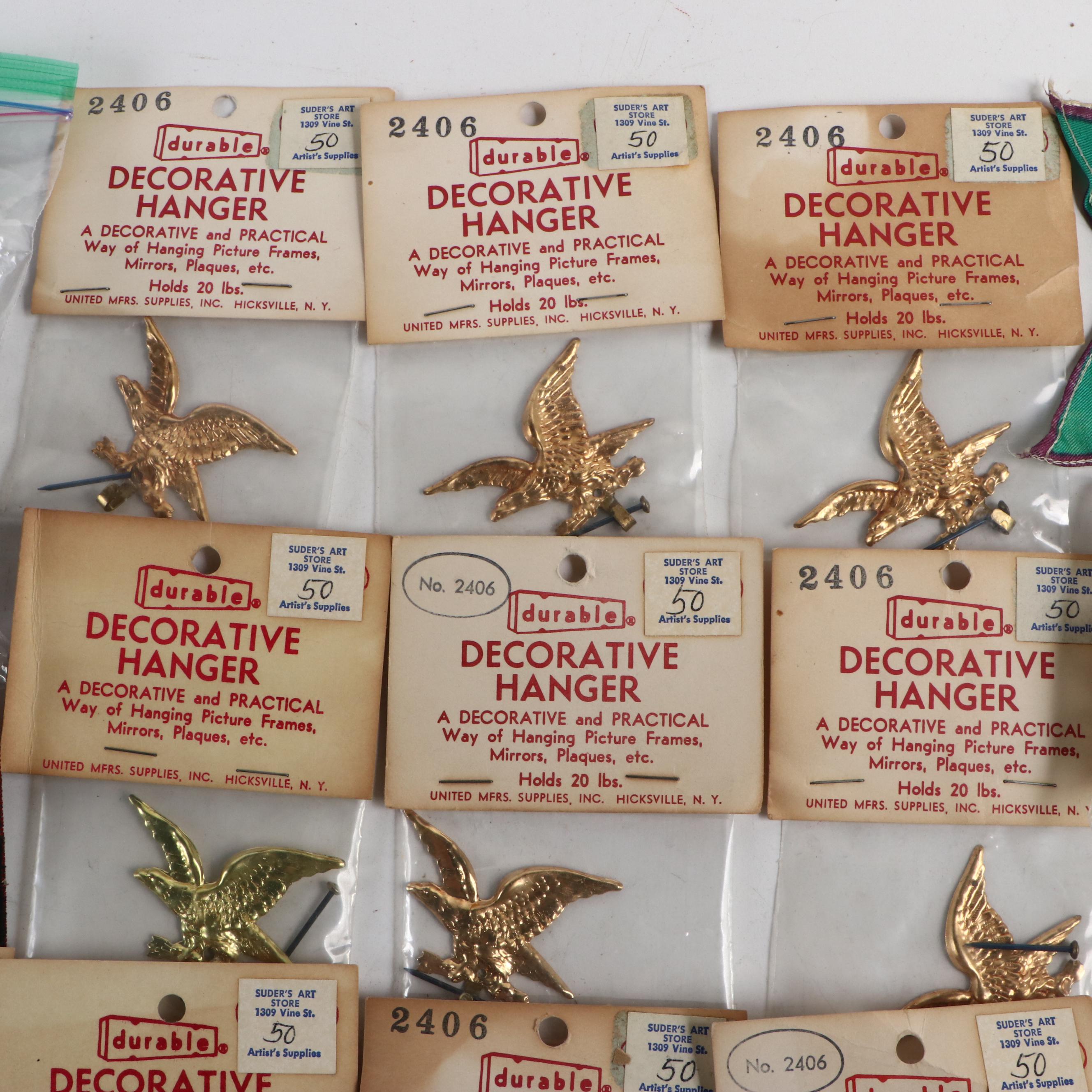 Eagle Decorative Hangers, Assorted English Flags and More, Early to Mid-20th C.