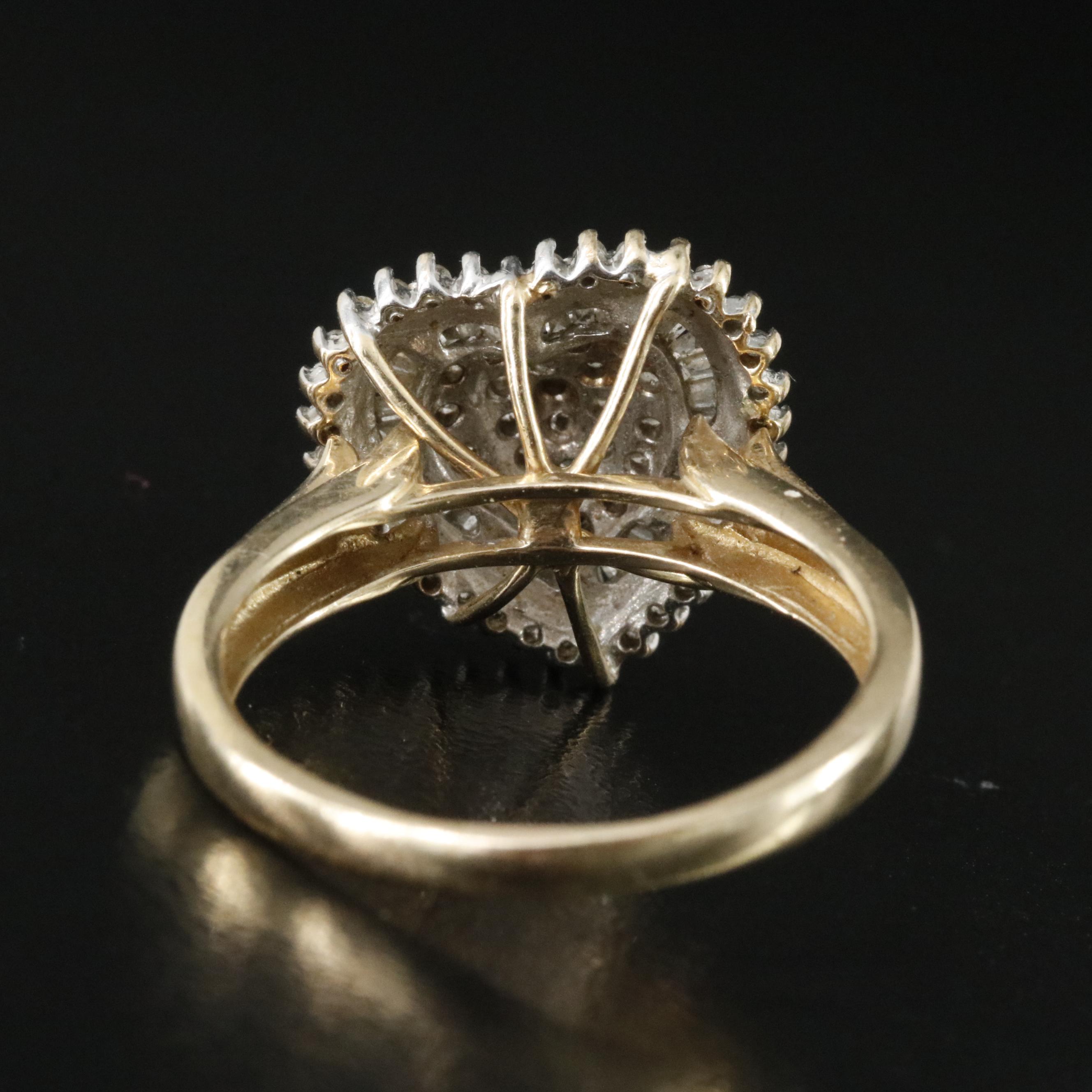 10K 0.54 CTW Diamond Heart Ring