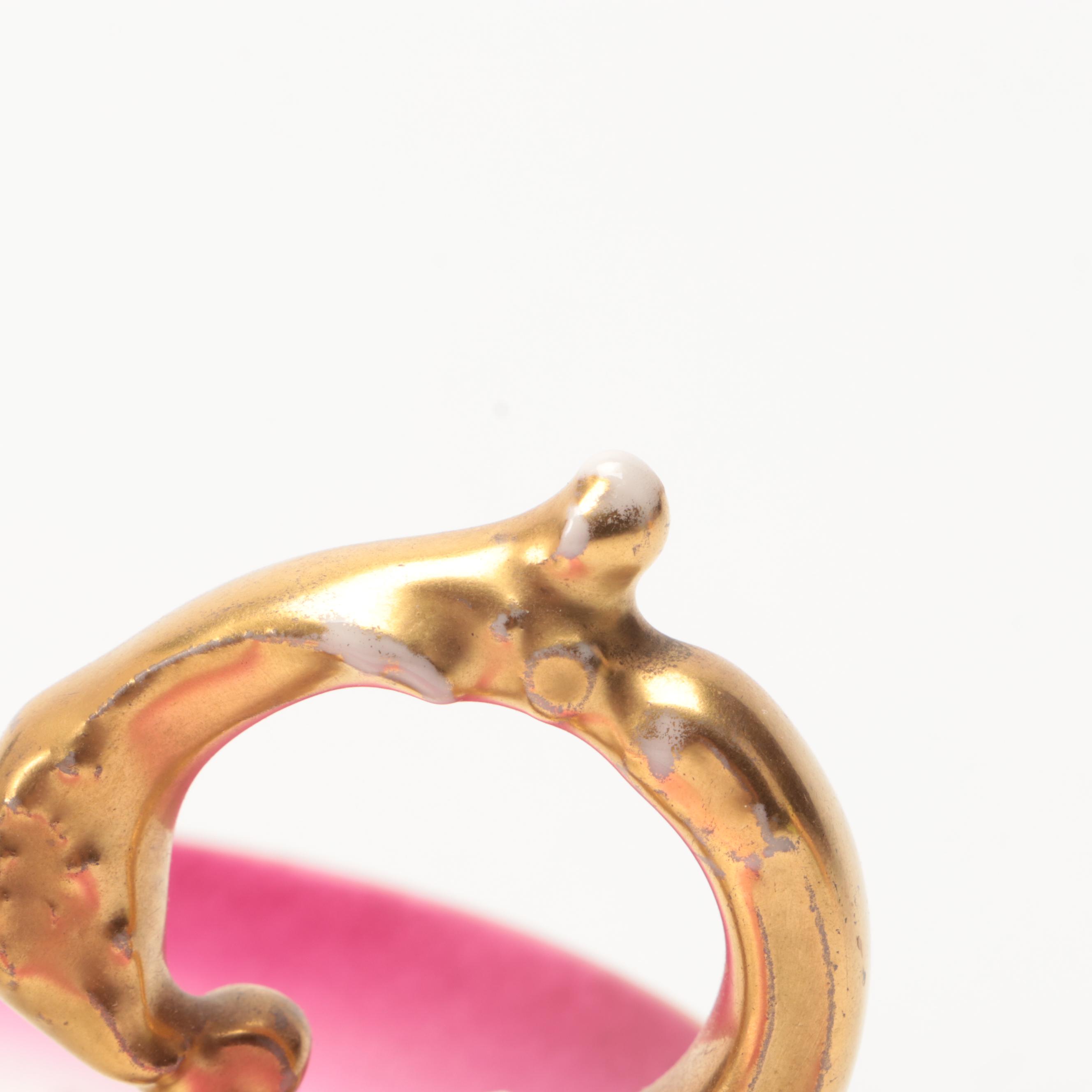 European Floral Porcelain Plates and Vases with Other Table Accessories