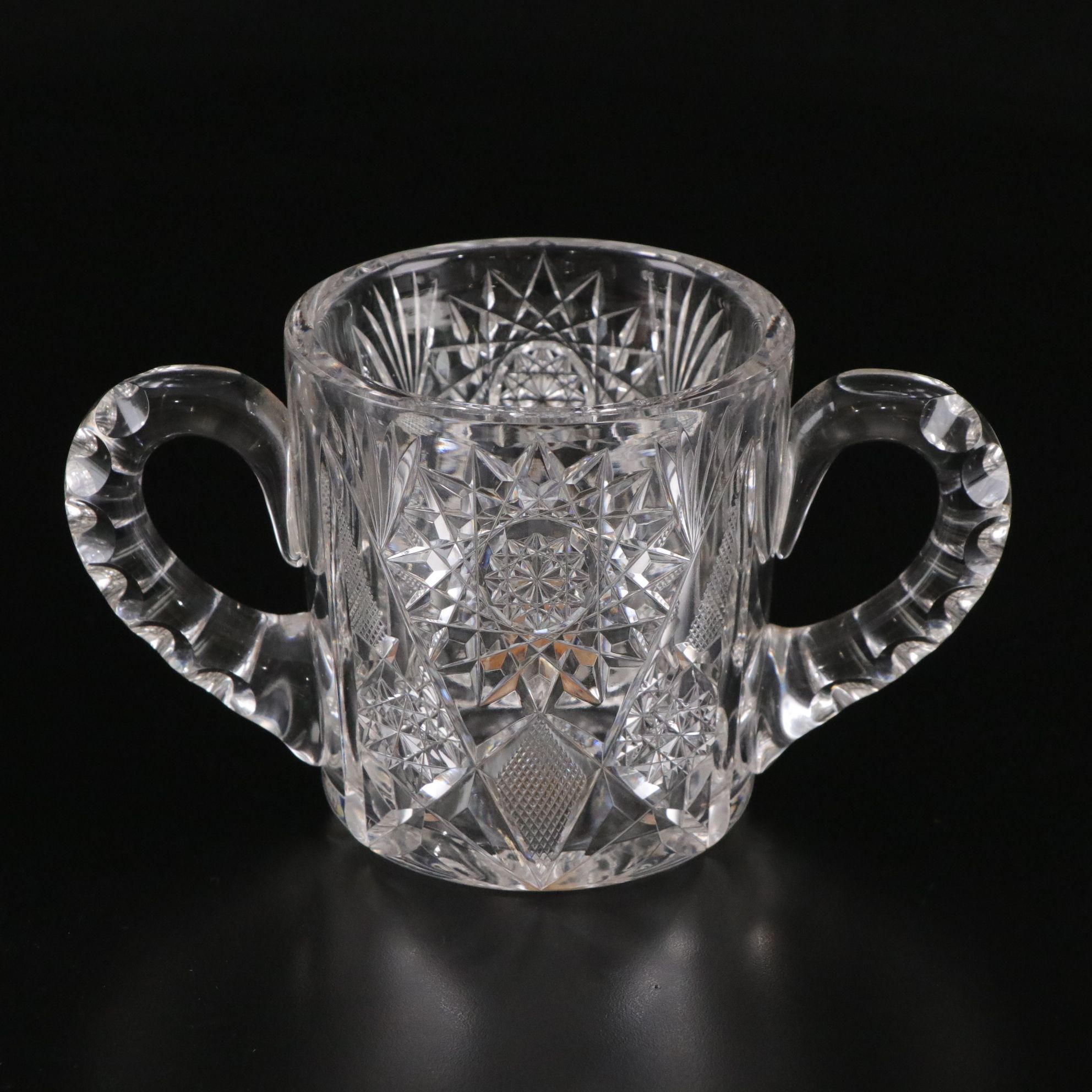 American Brilliant Crystal Compote, Vases & Bowl