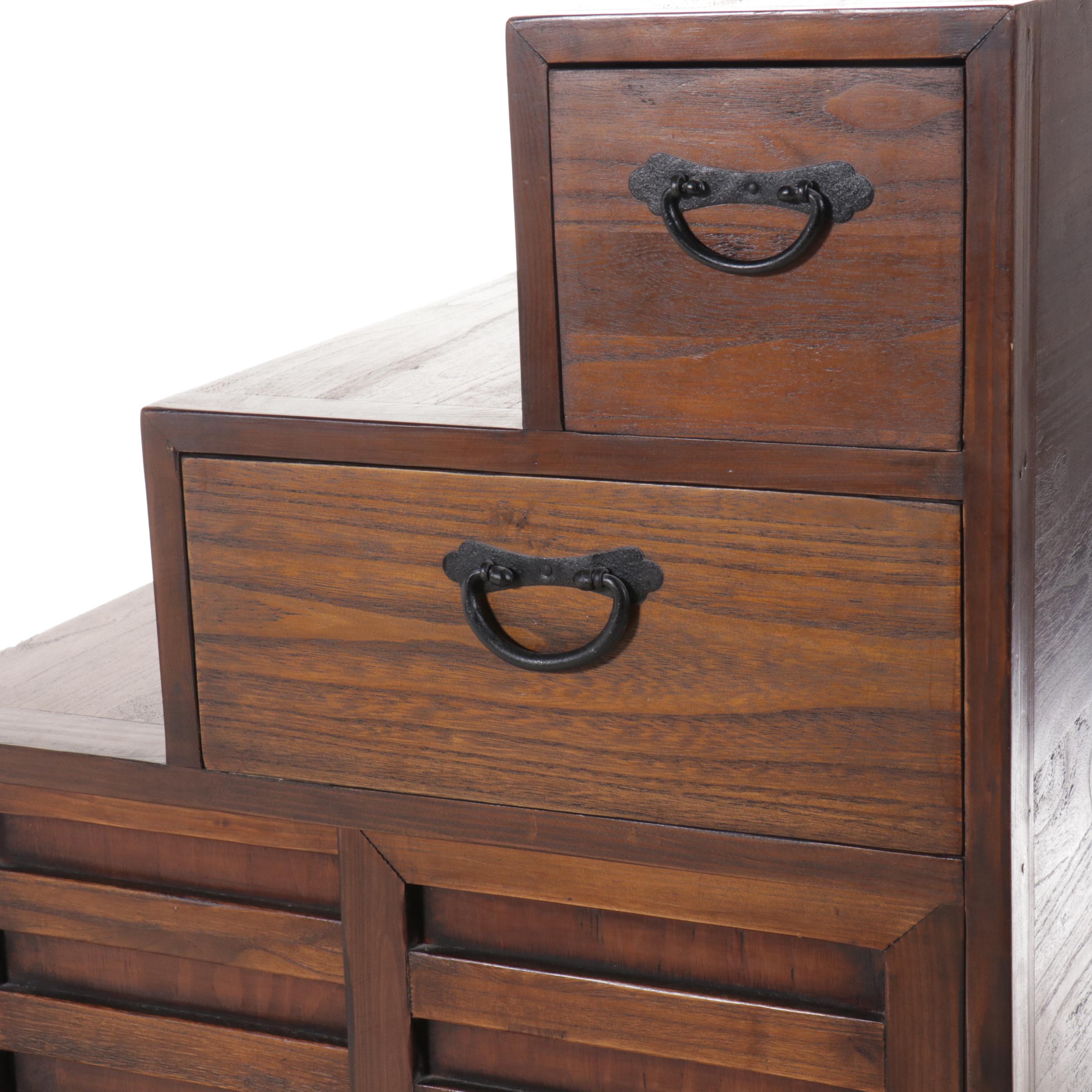 Japanese Tansu Step Cabinet, Late 20th/Early 21st Century