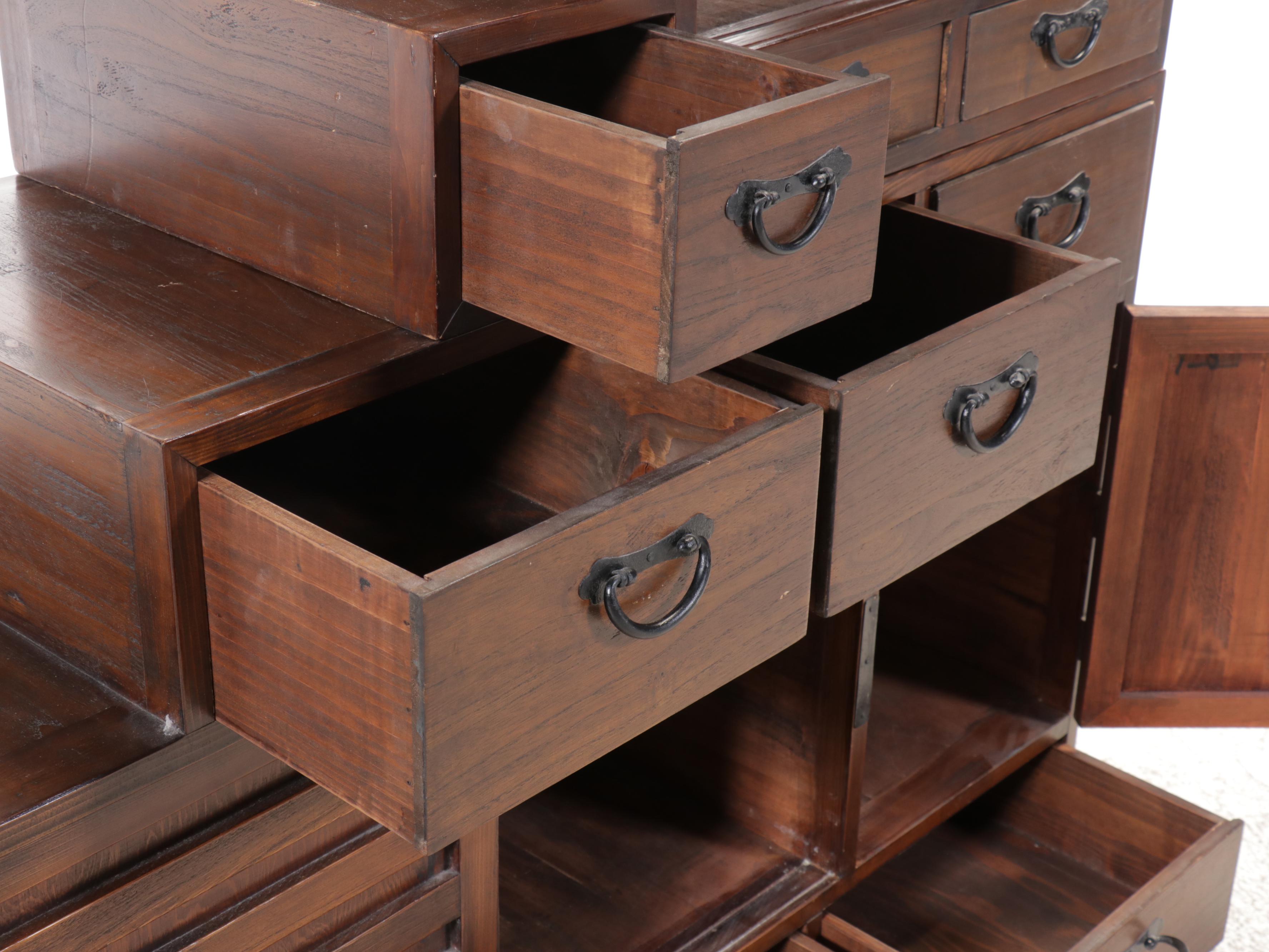 Japanese Tansu Step Cabinet, Late 20th/Early 21st Century