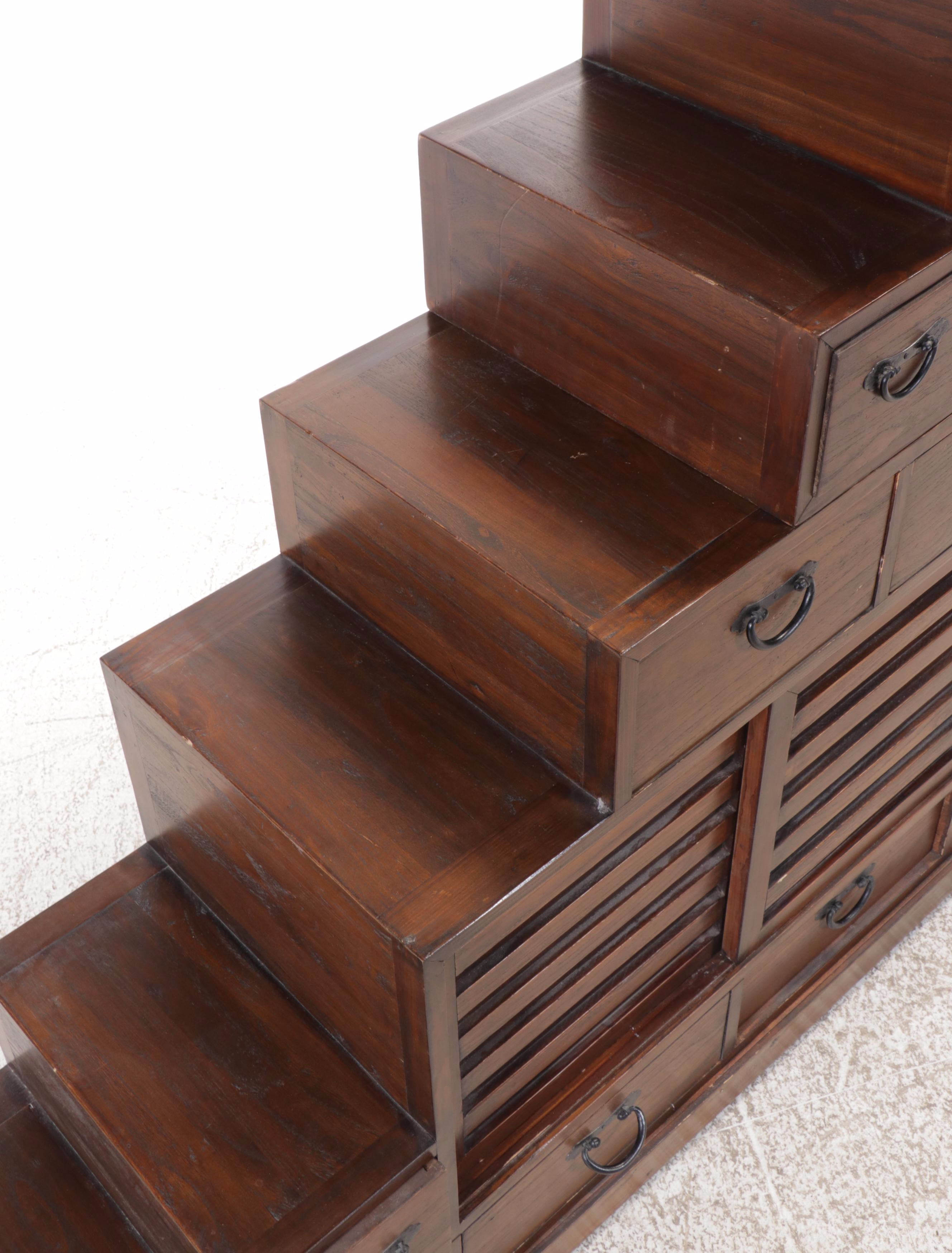 Japanese Tansu Step Cabinet, Late 20th/Early 21st Century