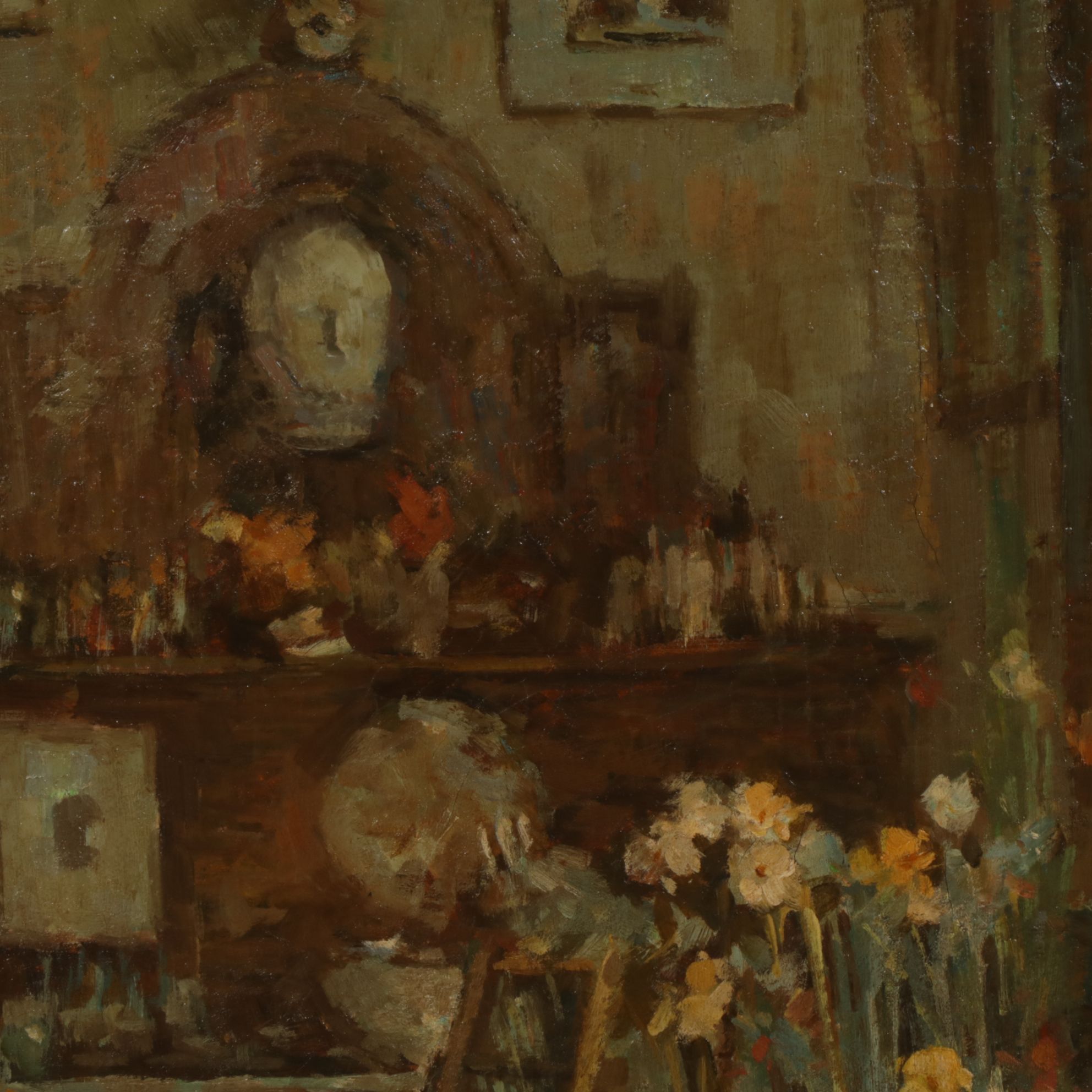 Impressionist Still Life Oil Painting of a Maximalist Interior Room