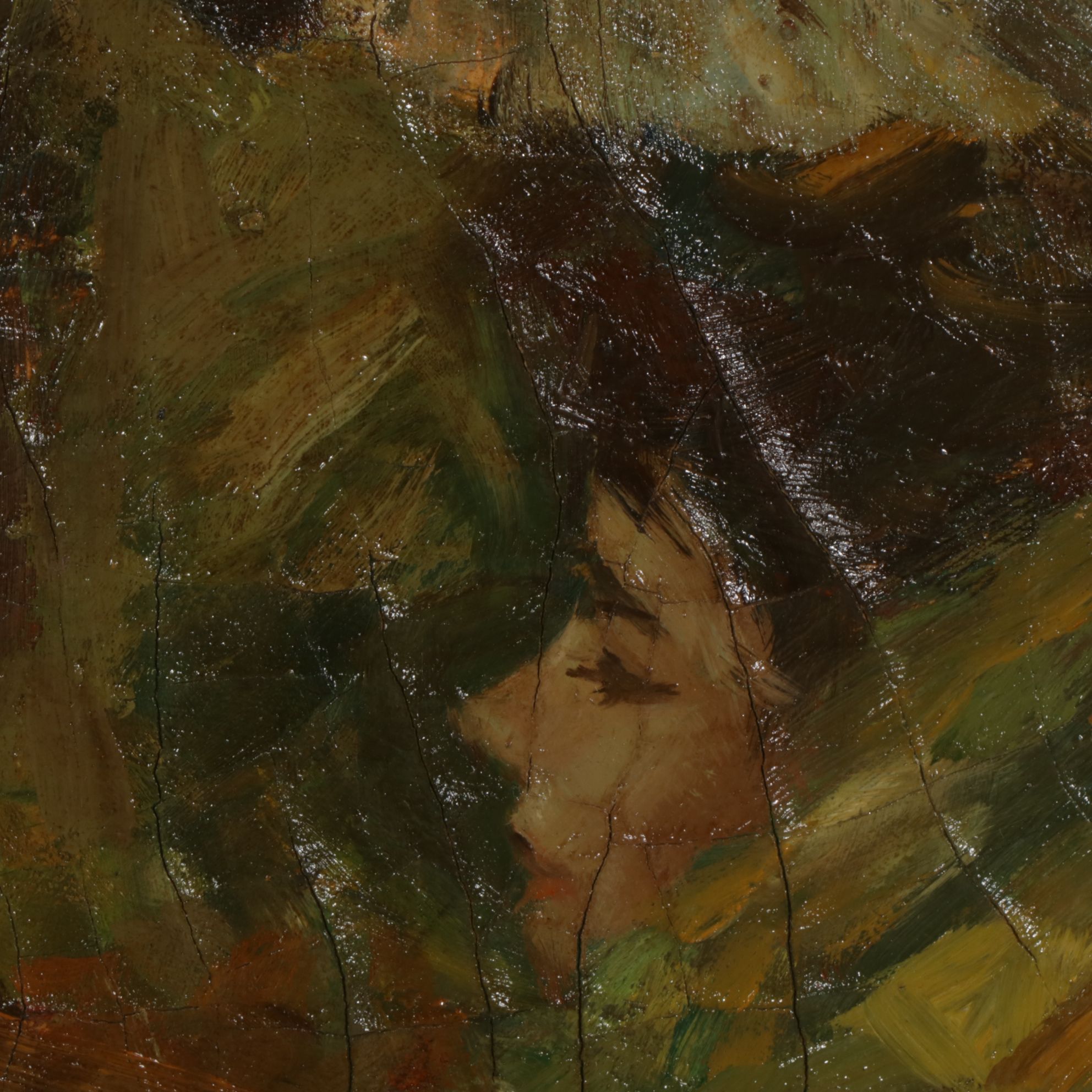 Impressionist Still Life Oil Painting of a Maximalist Interior Room