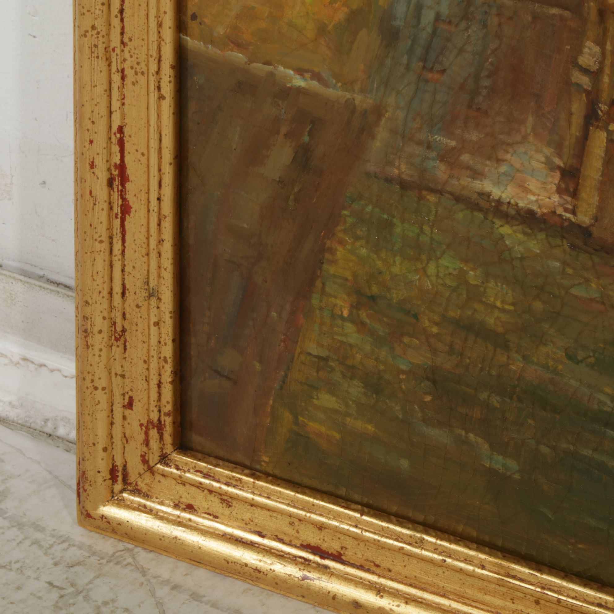 Impressionist Still Life Oil Painting of a Maximalist Interior Room