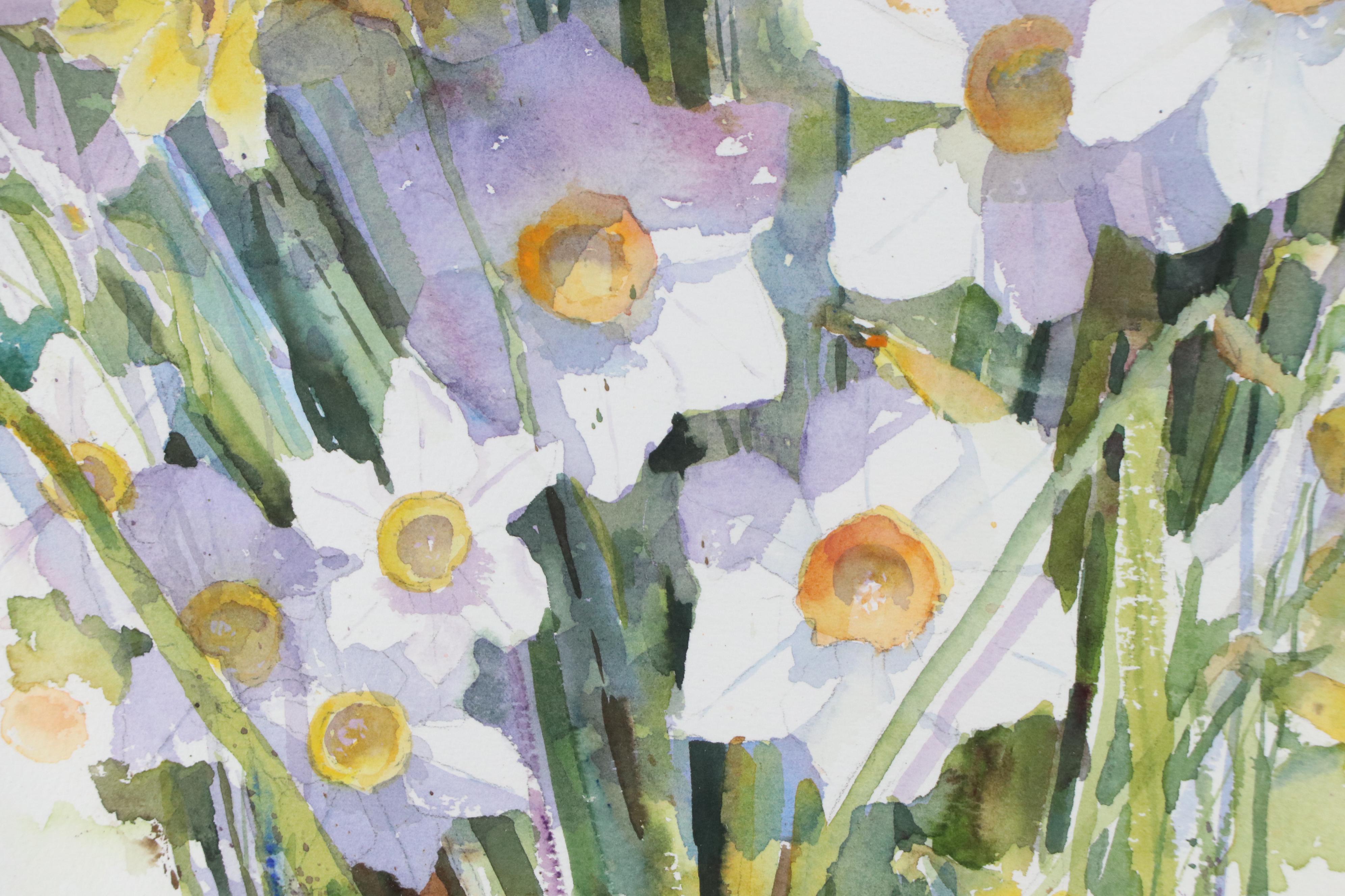 Bonnie K. Short Watercolor Painting "Daffodil Study"
